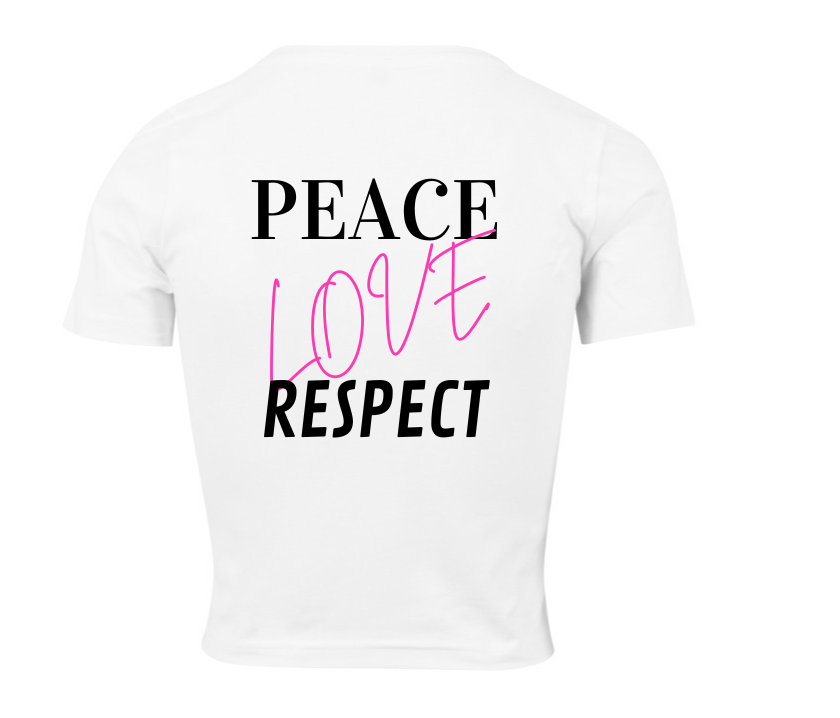 Cropped Tee Peace Love Respect