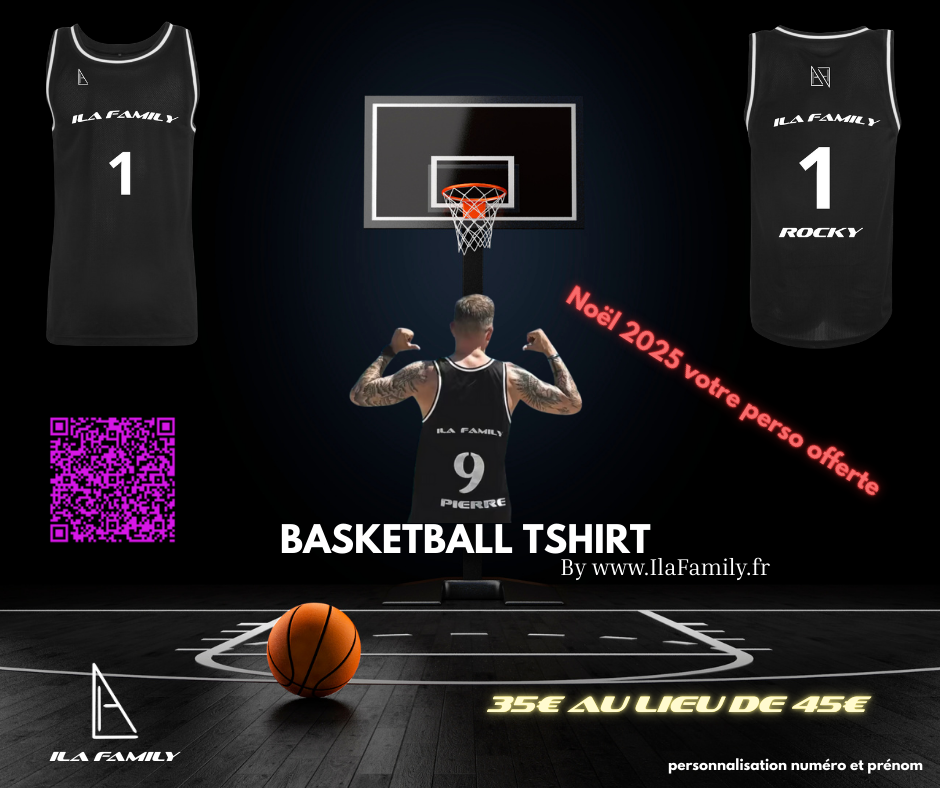 Basketball T-shirt by Ila Family 