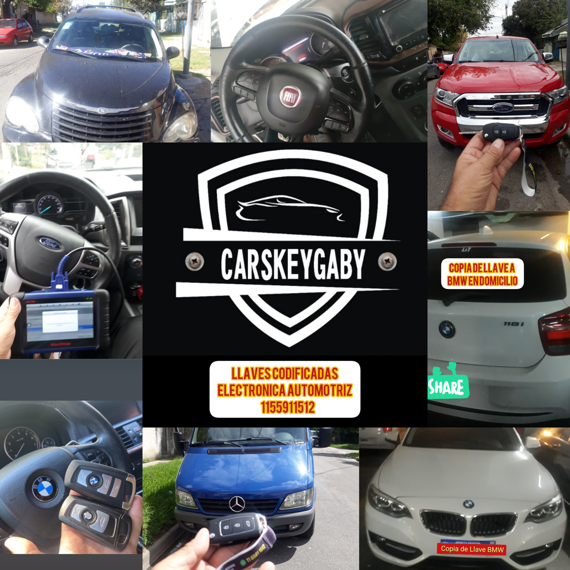 Copia Llave Telemando Bmw 120 Hasta 2011 En Zona Oeste
