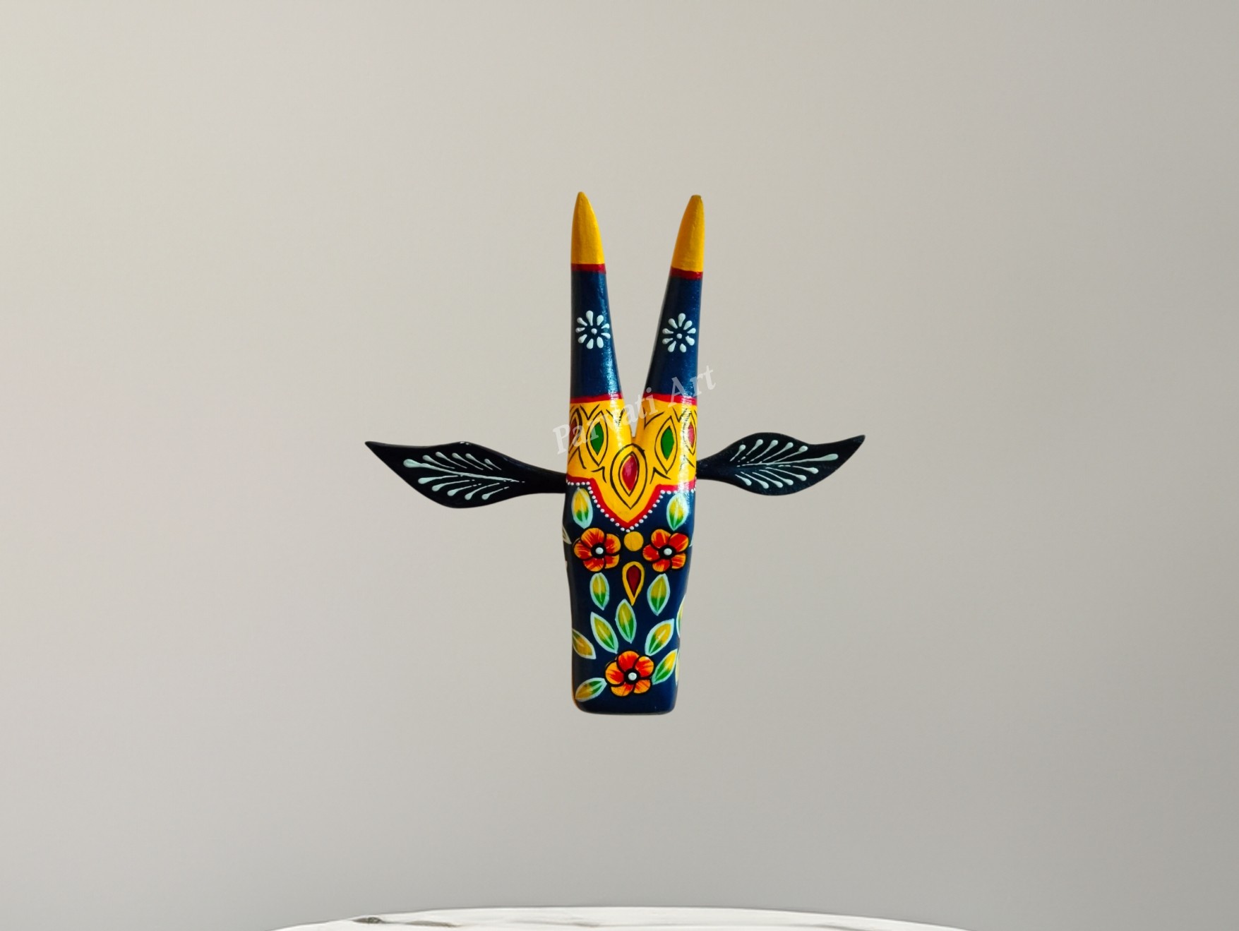 Blue cow wall Decor handpainted