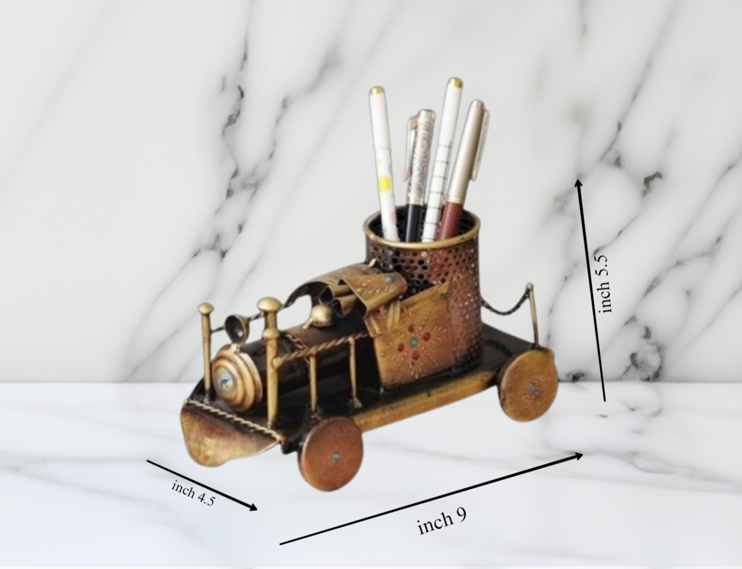 Engine pen stand antique