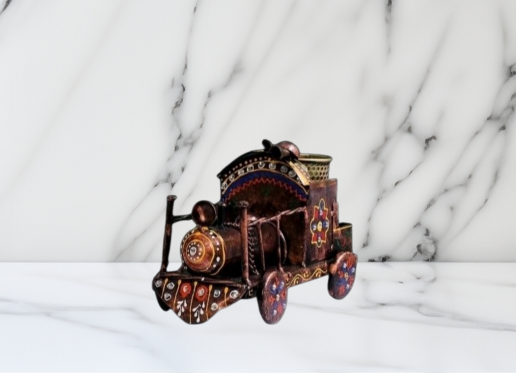 Engine pen stand antique