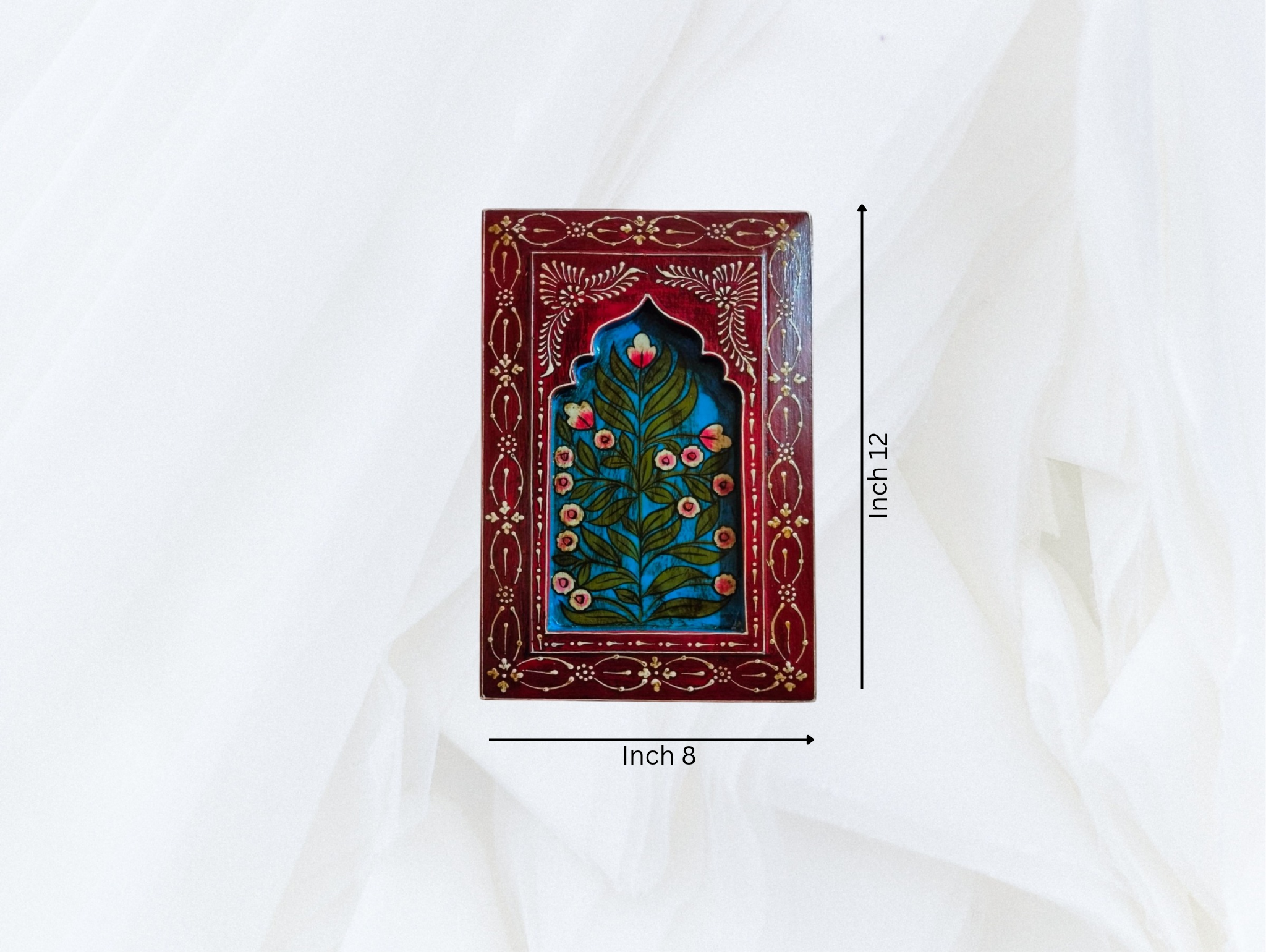 Red wall hand painted frame