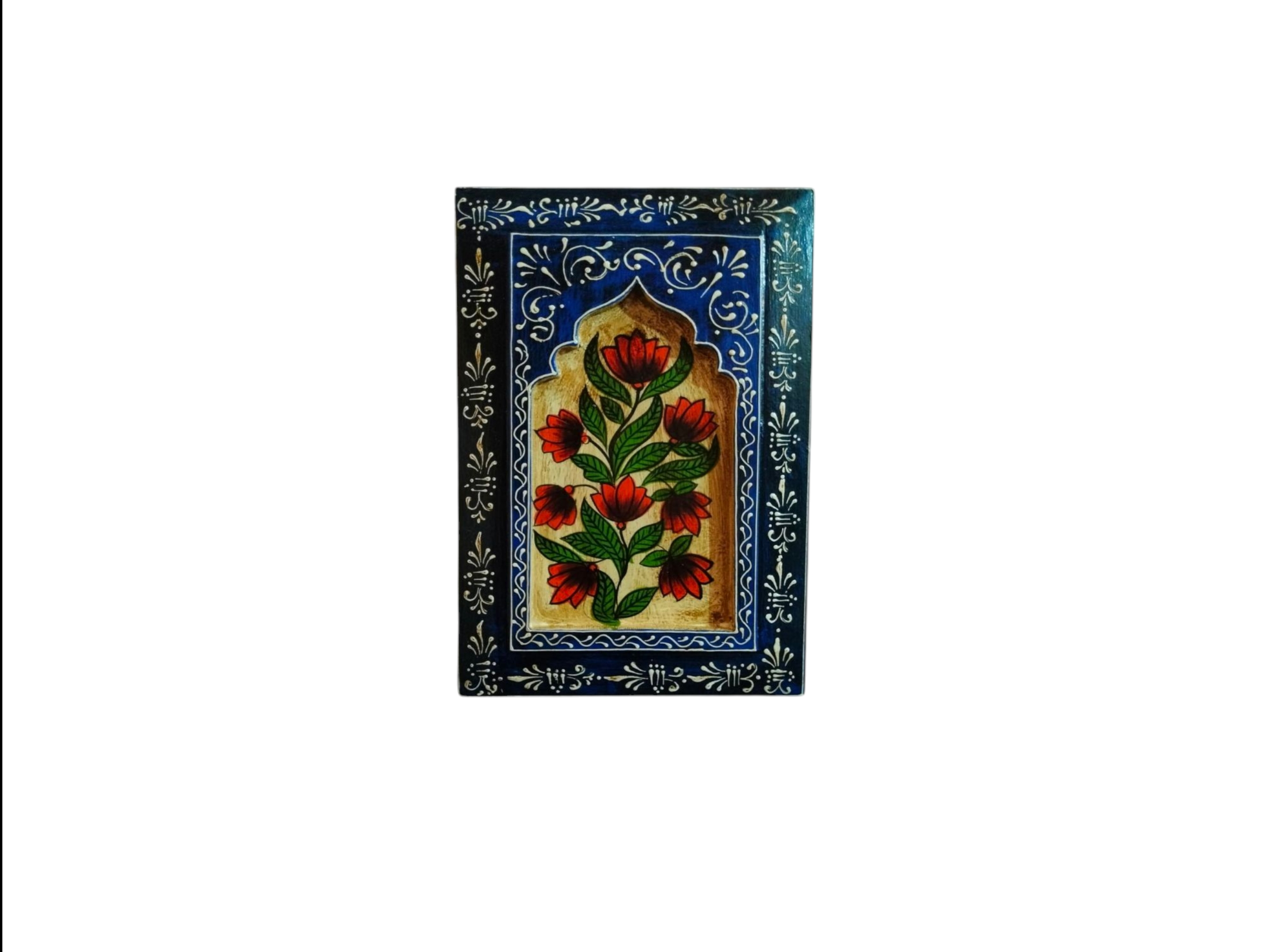 Blue wall hand painted frame