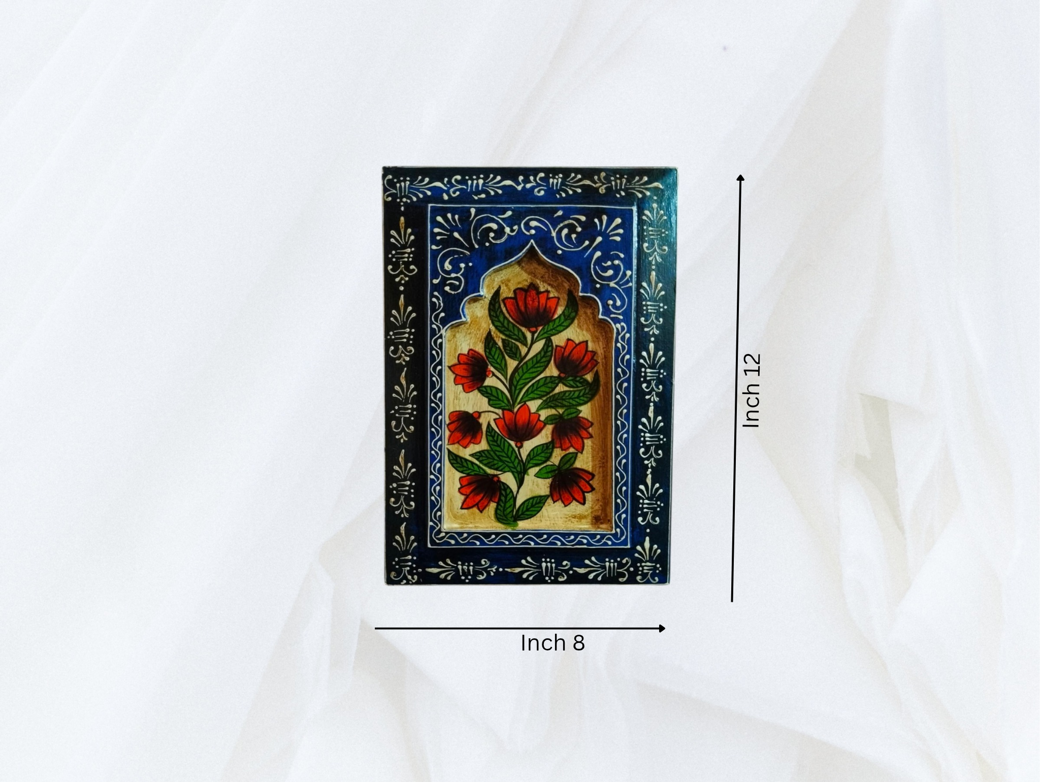 Blue wall hand painted frame