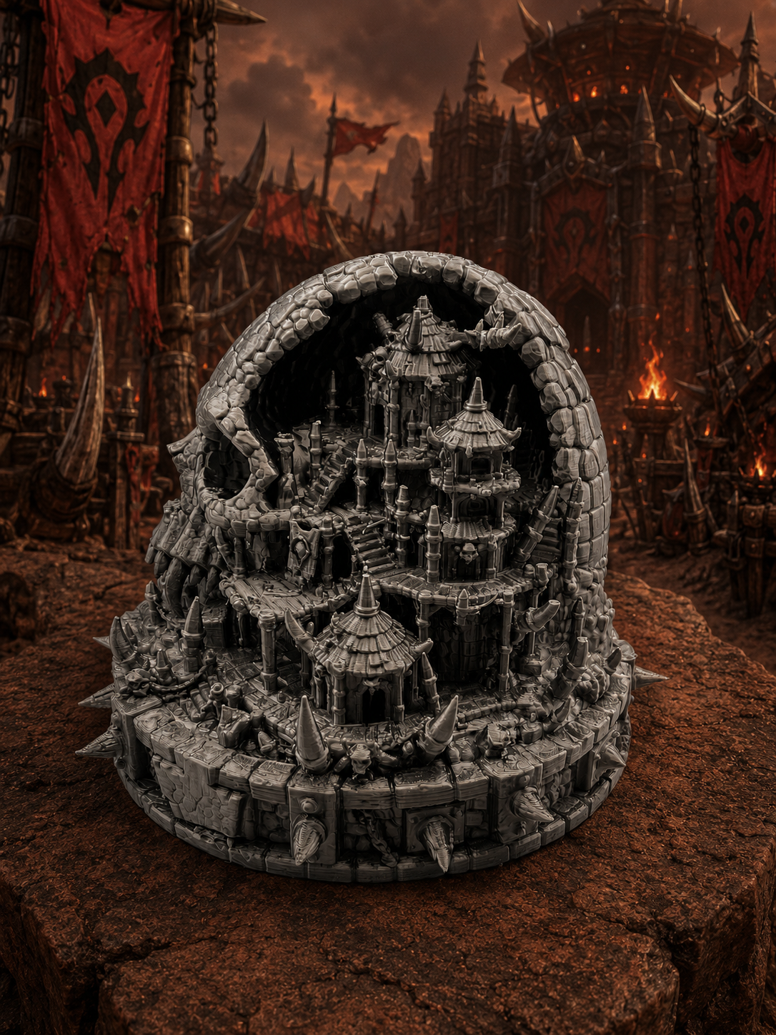 MMO Horde-Style Troll Skull Village