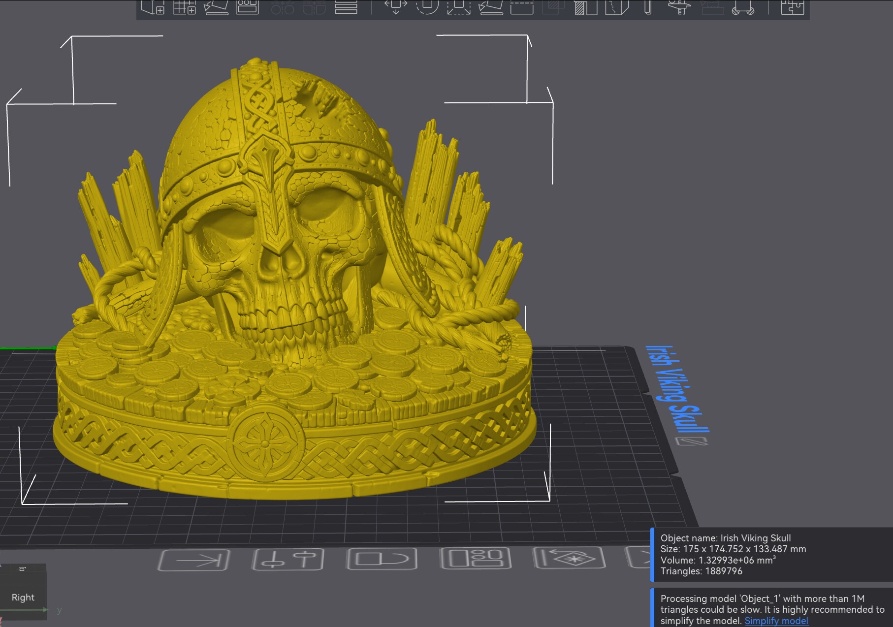 Viking Warrior Skull 