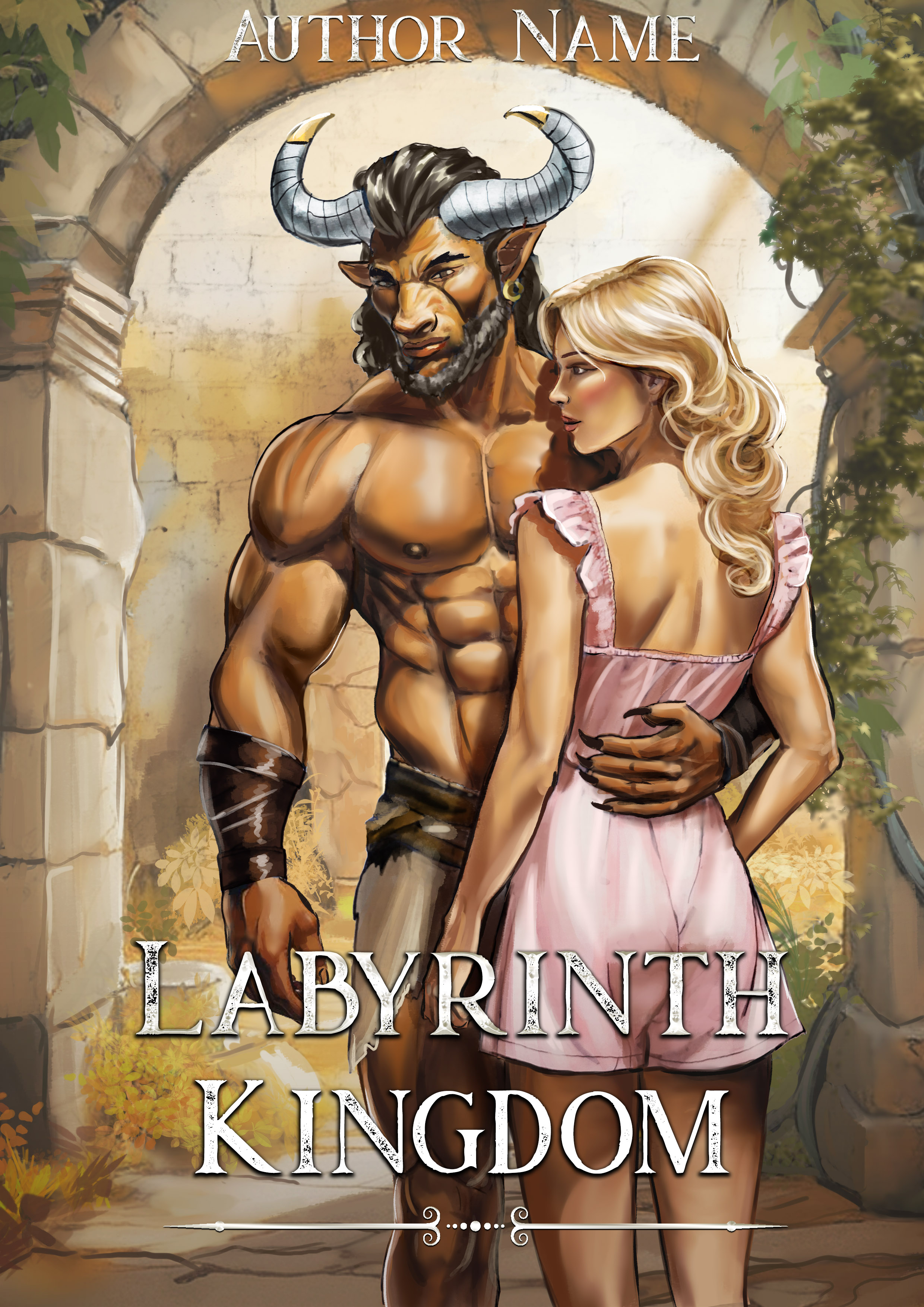 Labyrinth Kingdom - premade illustrated book cover