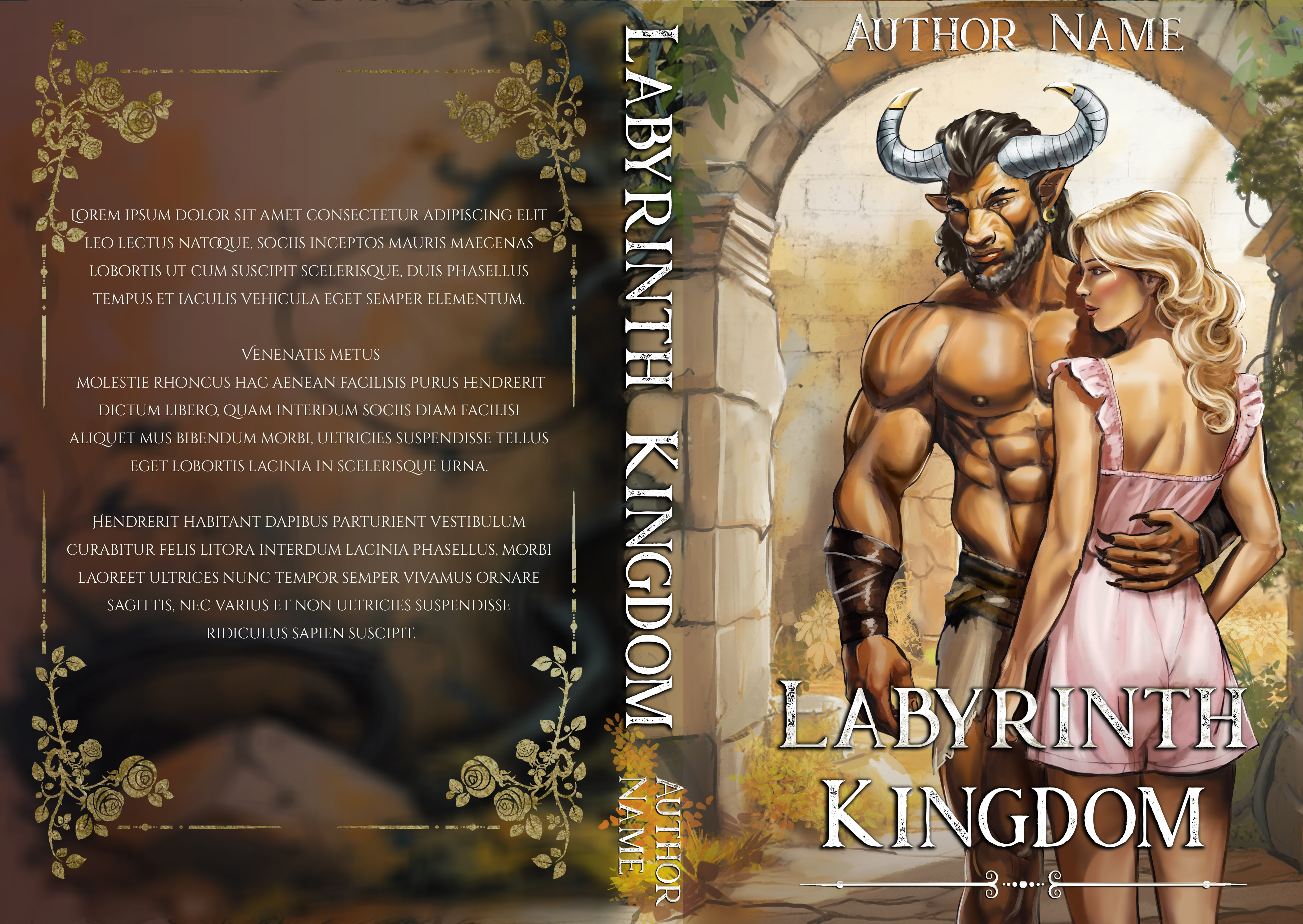 Labyrinth Kingdom - premade illustrated book cover