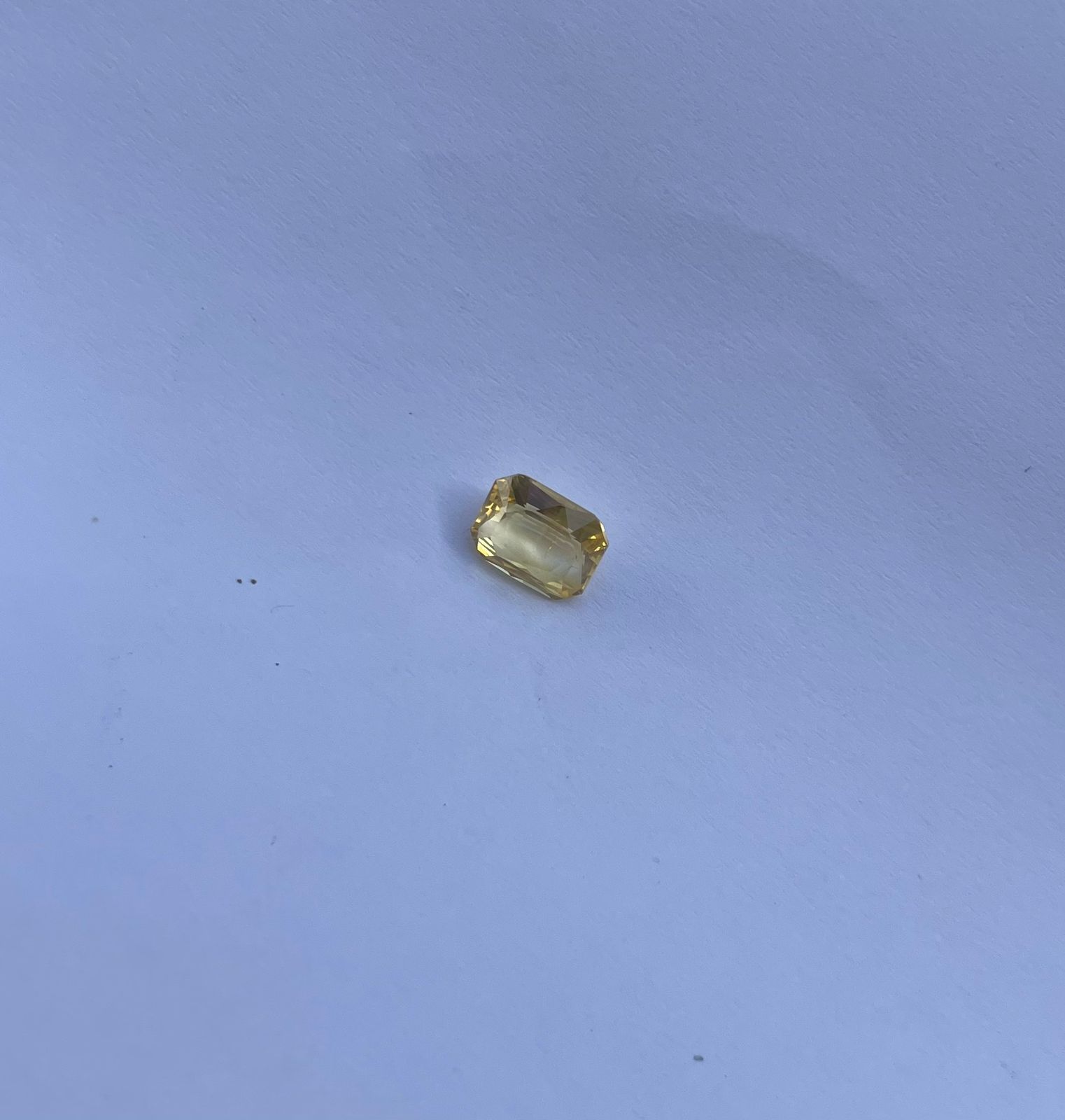 The Sri Lankan yellow sapphire is a stunning gemstone that weighs 1.60 carats