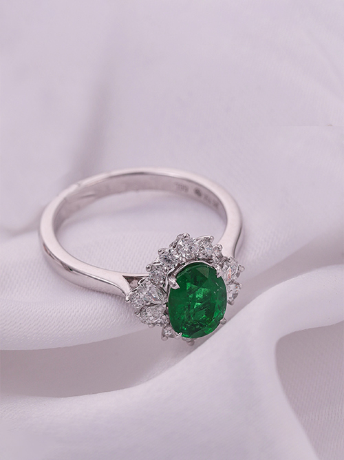 Emerald and Diamond Ring. (Contact us for price)