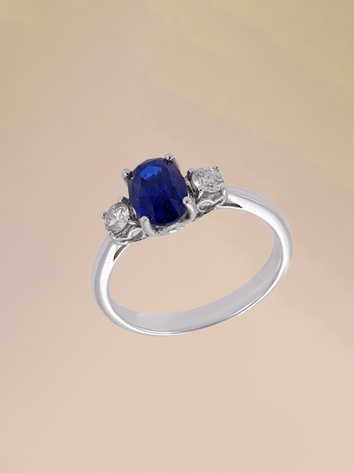 Sapphire and Diamond Ring. (Contact us for price)