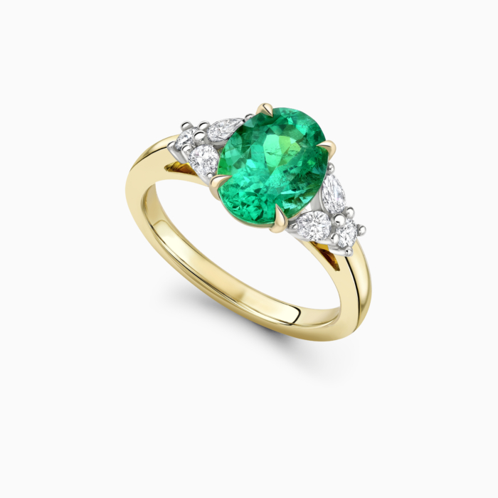 Emerald and Diamond Ring. (Contact us for price)