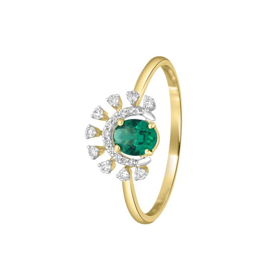 Emerald and Diamond Ring. (Contact us for price)