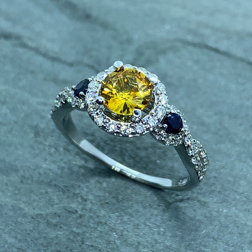 Elegant Yellow Sapphire Ring. (Contact us for price)