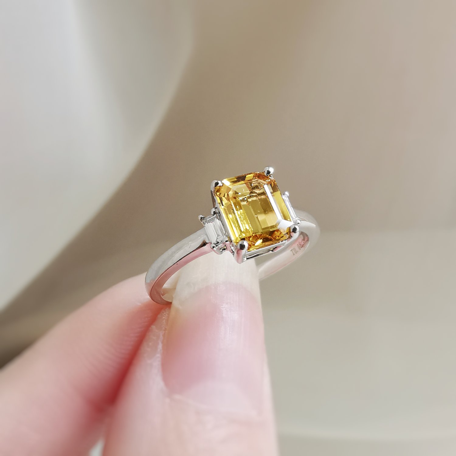 Yellow Gemstone Ring. (Contact us for price)