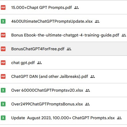 Digital products: ChatGPT prompts