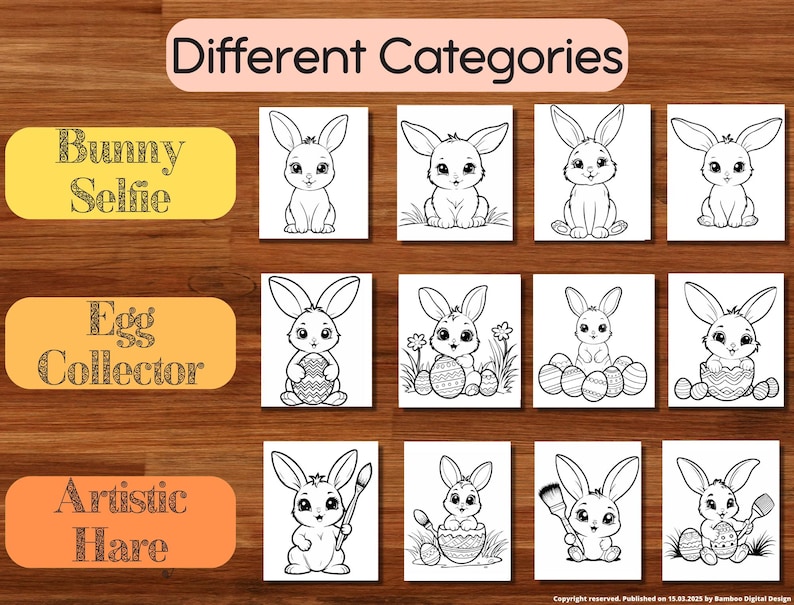 Digital products: Easter bundle with 200 coloring pages