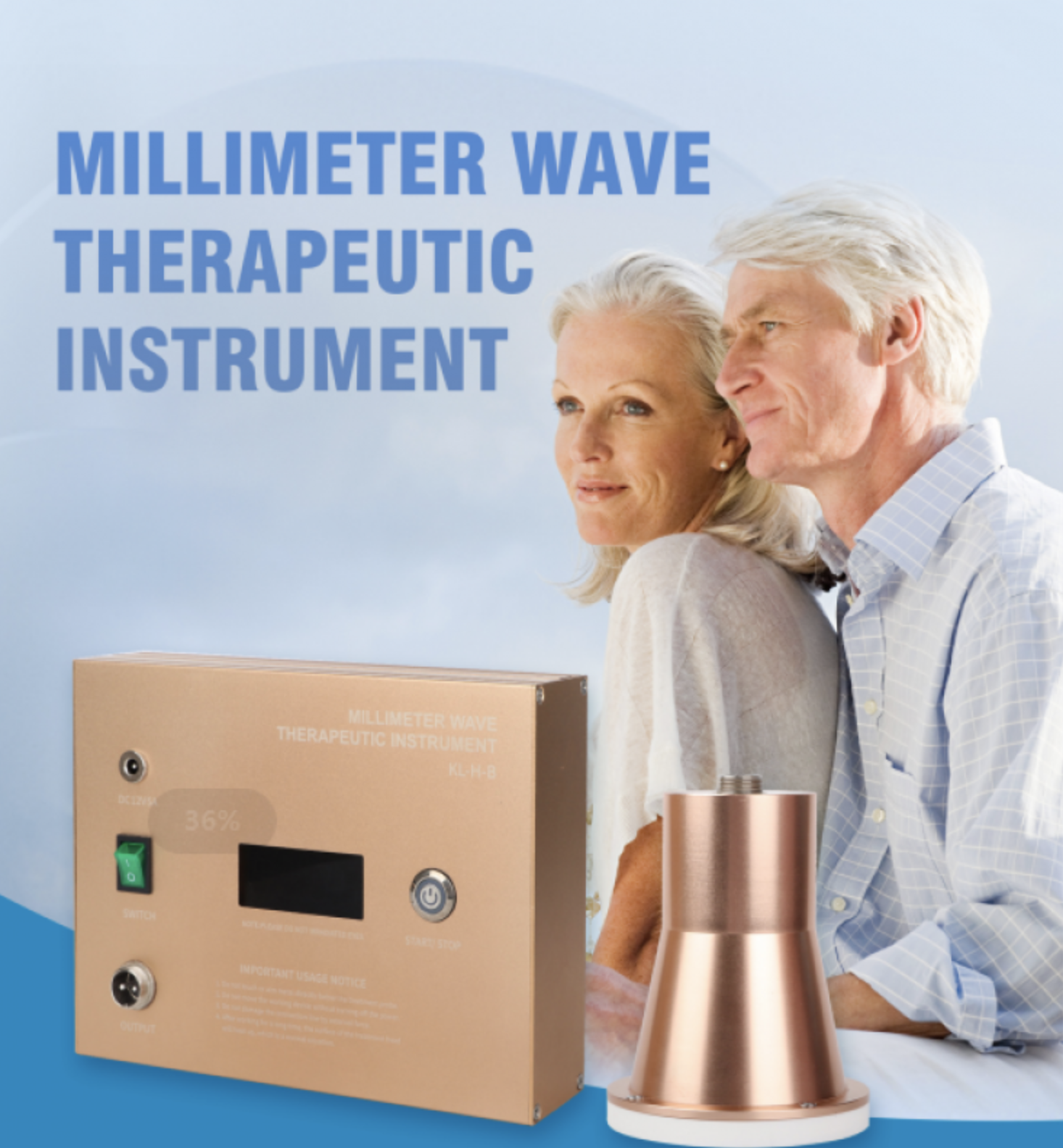 Newest Millimeter Wave Therapy Machine support Three Probes for Cancer Diabetes Healing