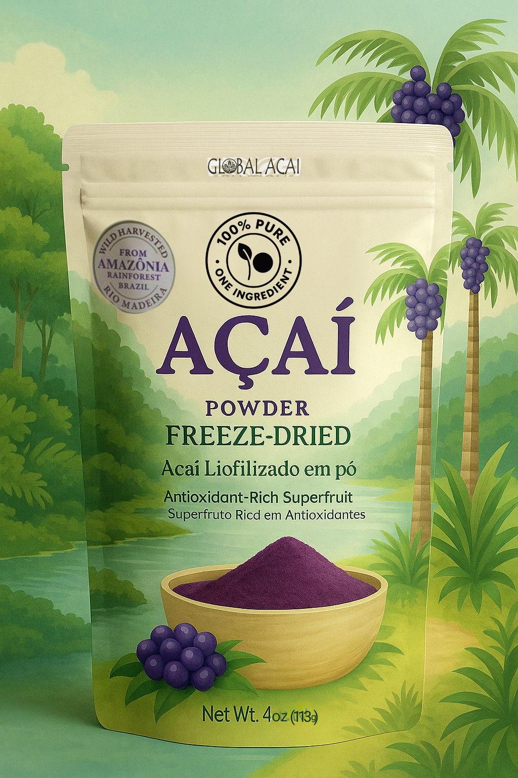 20 kg Freez Dried Açaí Powder