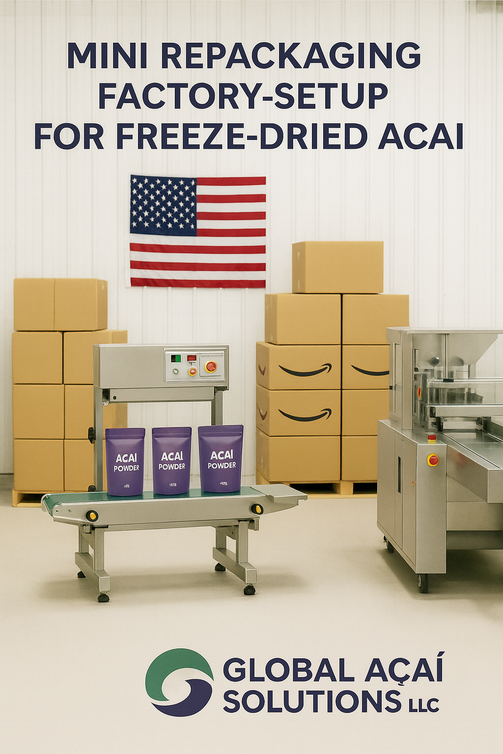 Mini Repackaging Factory Setup for Freeze-Dried Acai t
