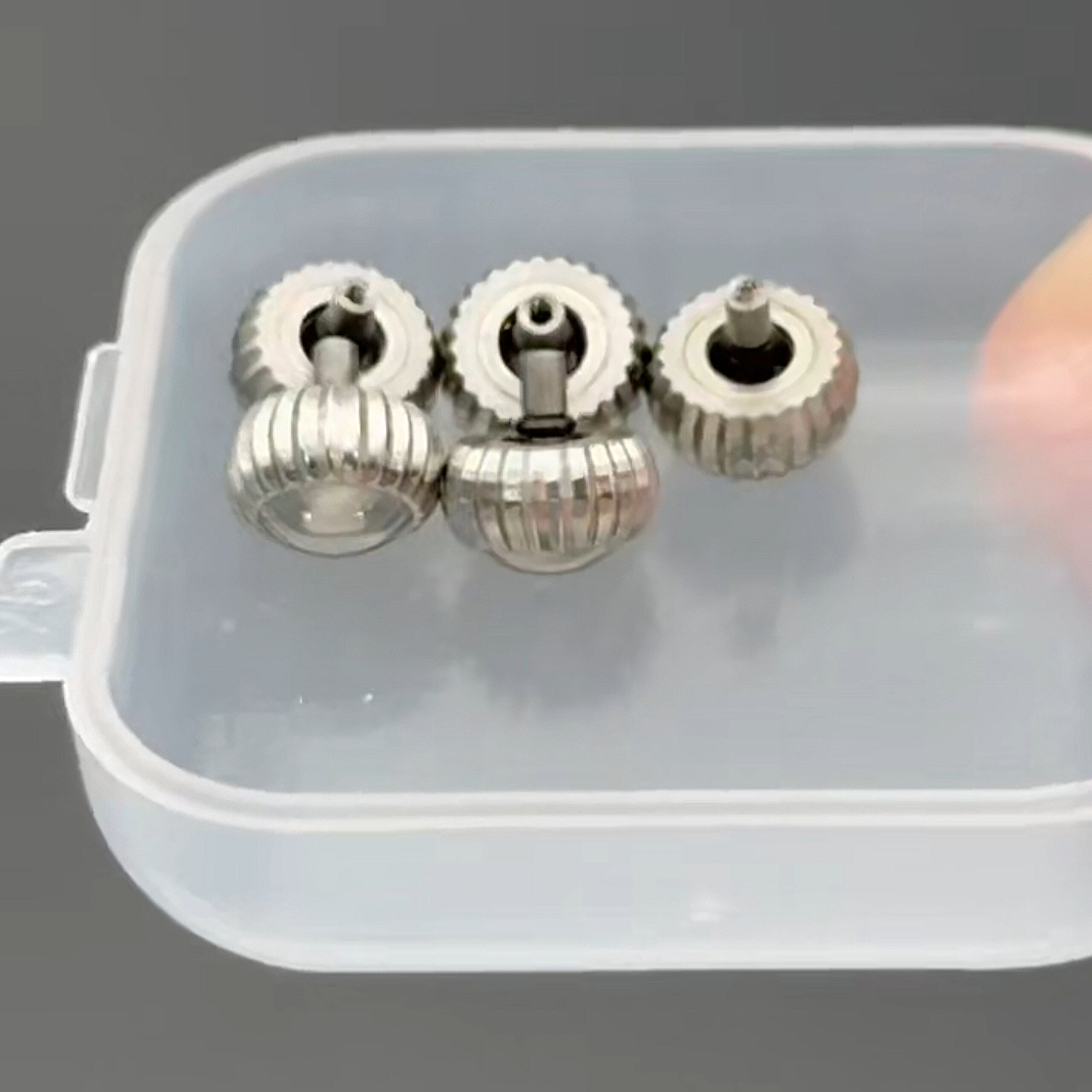 Silver Pumpkin Watch Crown x5