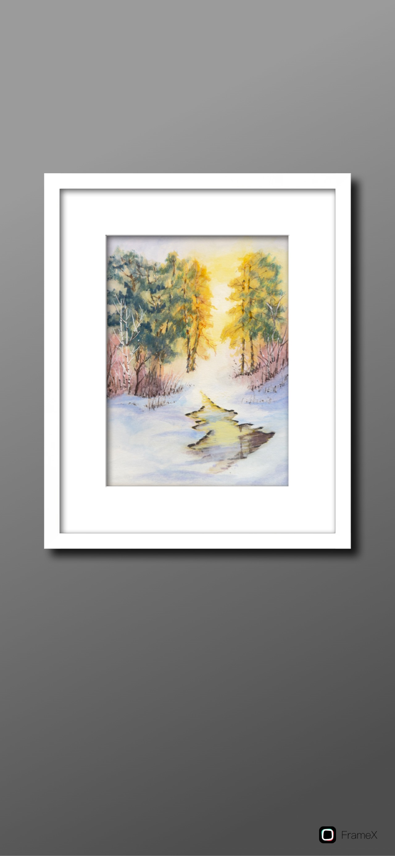 Winter Sun Set Painting