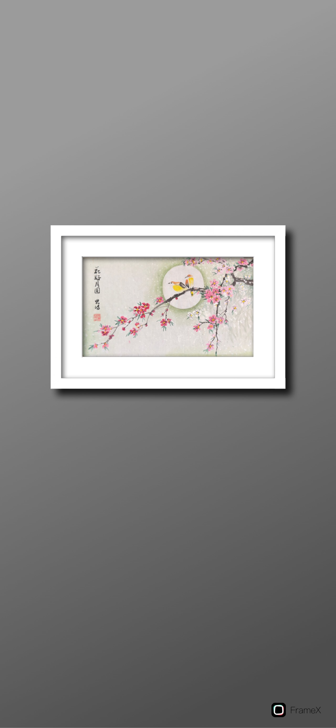 Decorative Bird and Blossom Painting