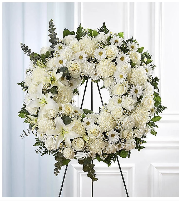 Elegant White Floral Wreath