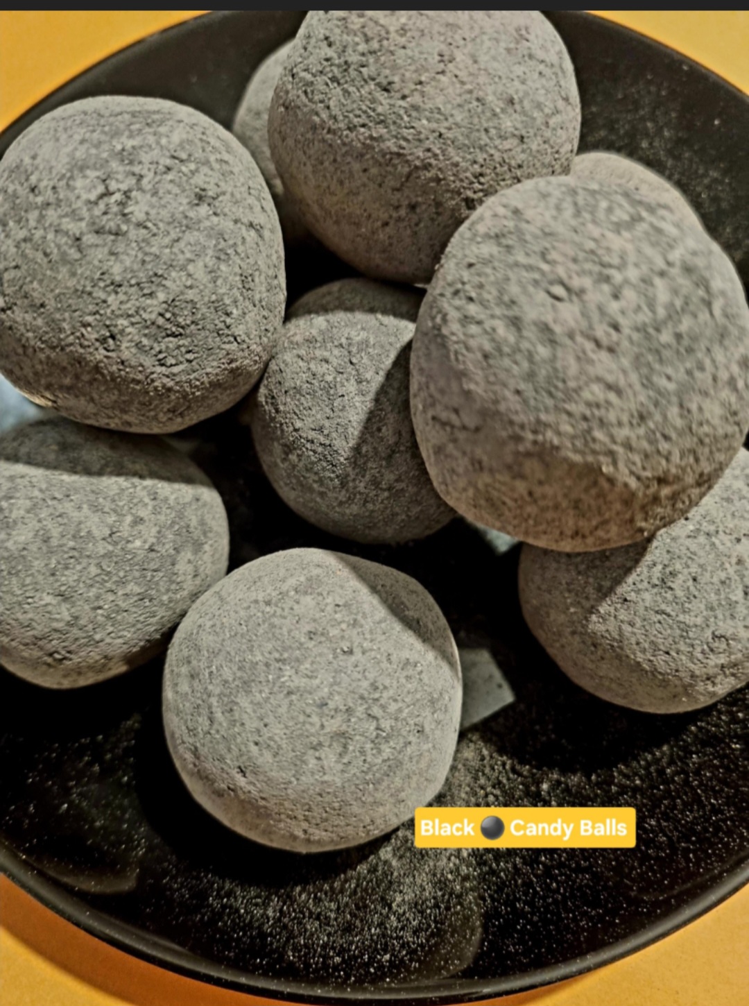 Edible Black Candy Clay  Balls