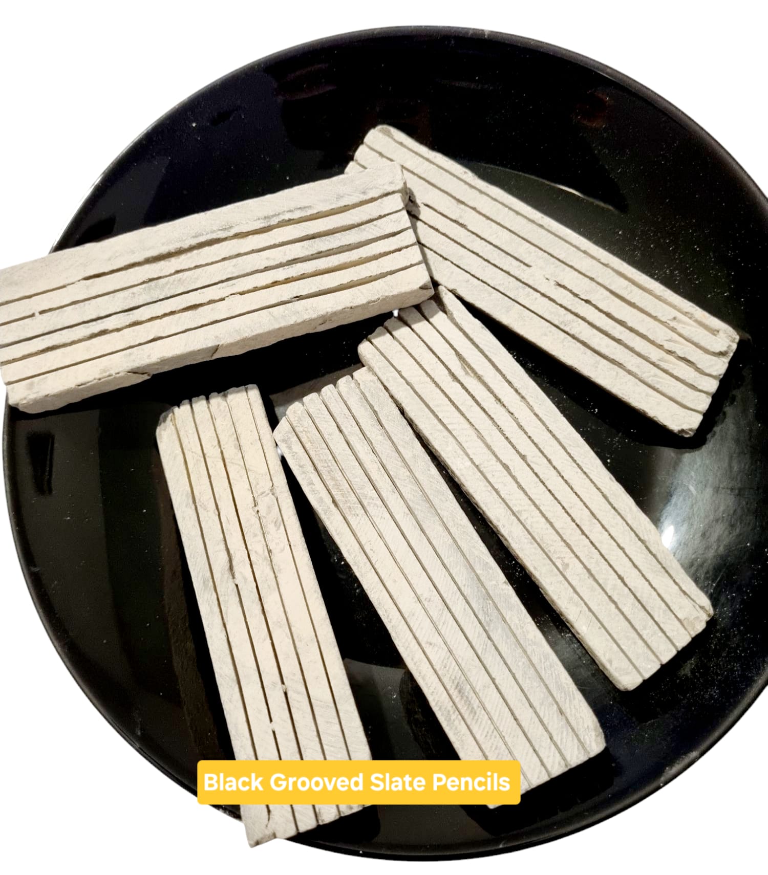 Edible Slate Black Grooved Slates