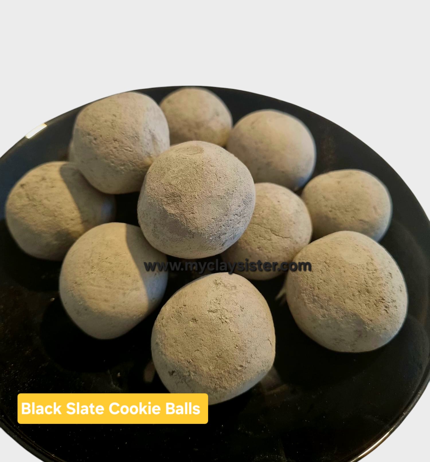Edible Slate Black slate balls