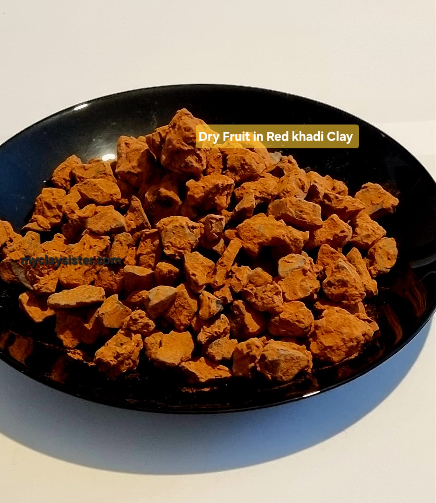 Edible Dry Fruit Clay  In Red Khadi Clay Edible Clays