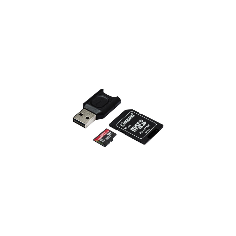 MICRO SD 64GB CL10 REACT PLUS + ADAPTADOR KINGSTON