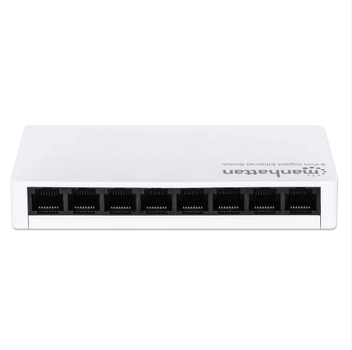 SWITCH 8 MANHATTAN 10/100/1000 GIGABIT PLASTICO BRANCO