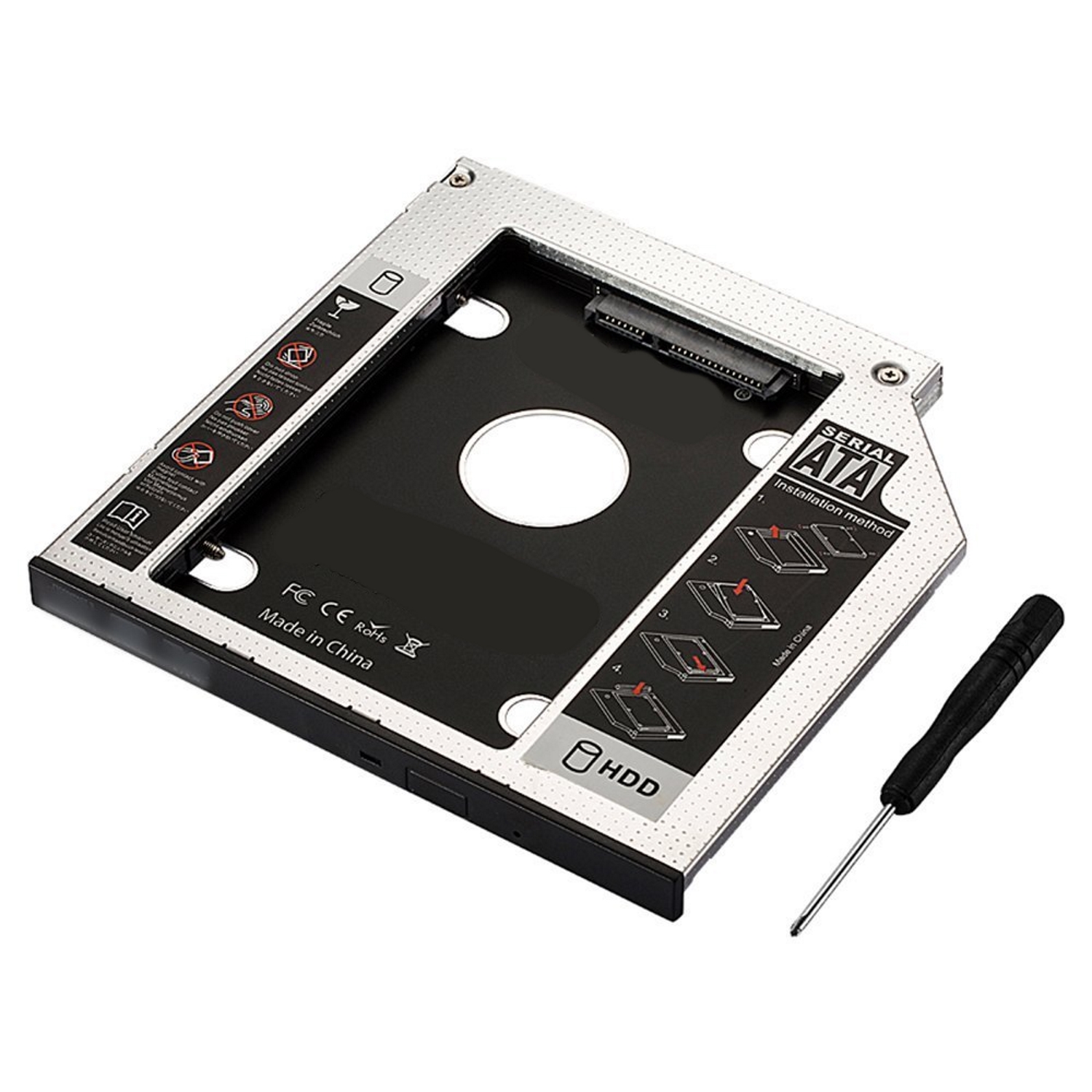 ADAPT CADDY EWENT SATA III SSD/HDD P/ DRIVE SLOT 9.5MM