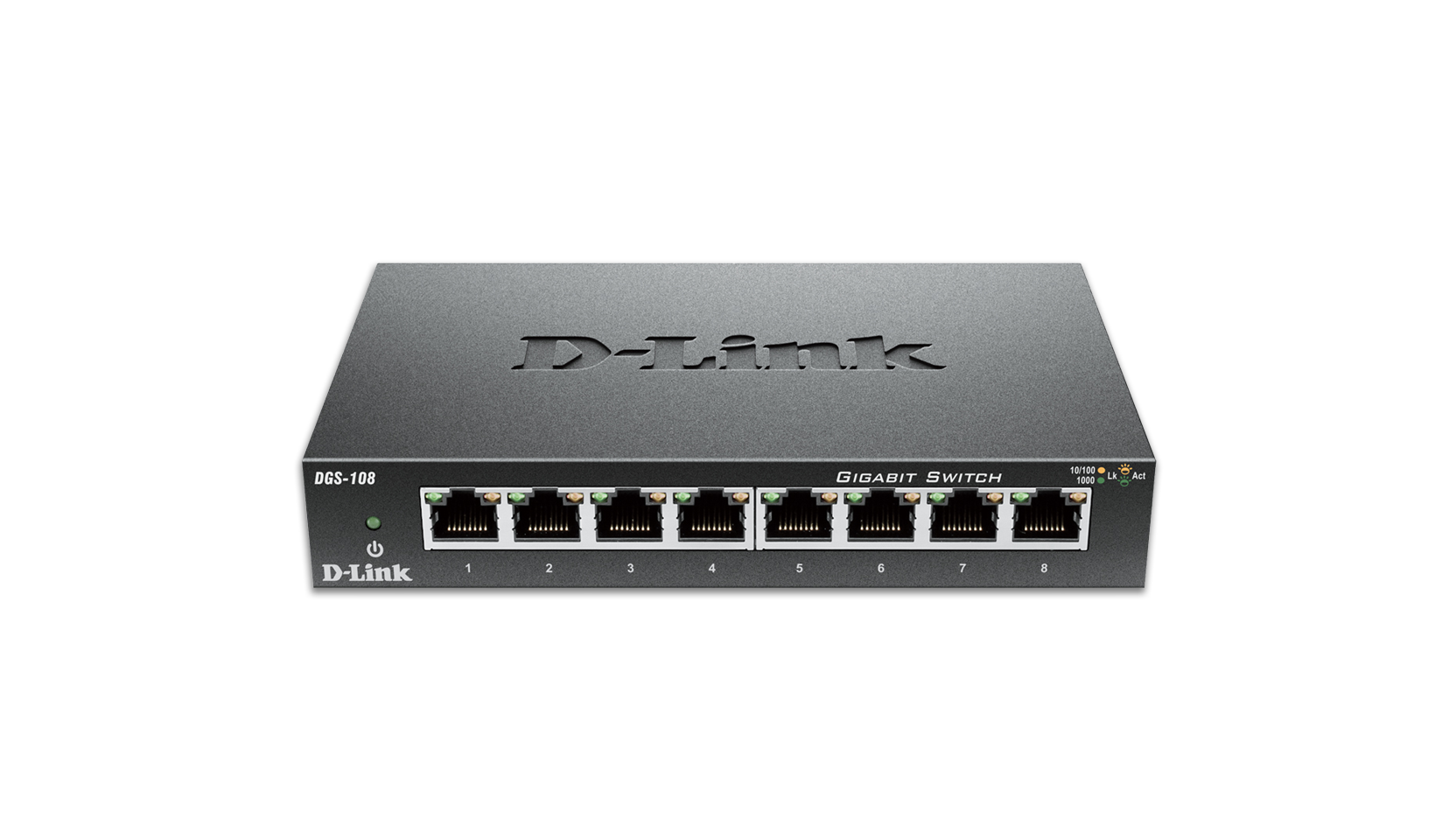 SWITCH 8 DLINK GIGA 10/100/1000 METAL Model: DGS-108/E