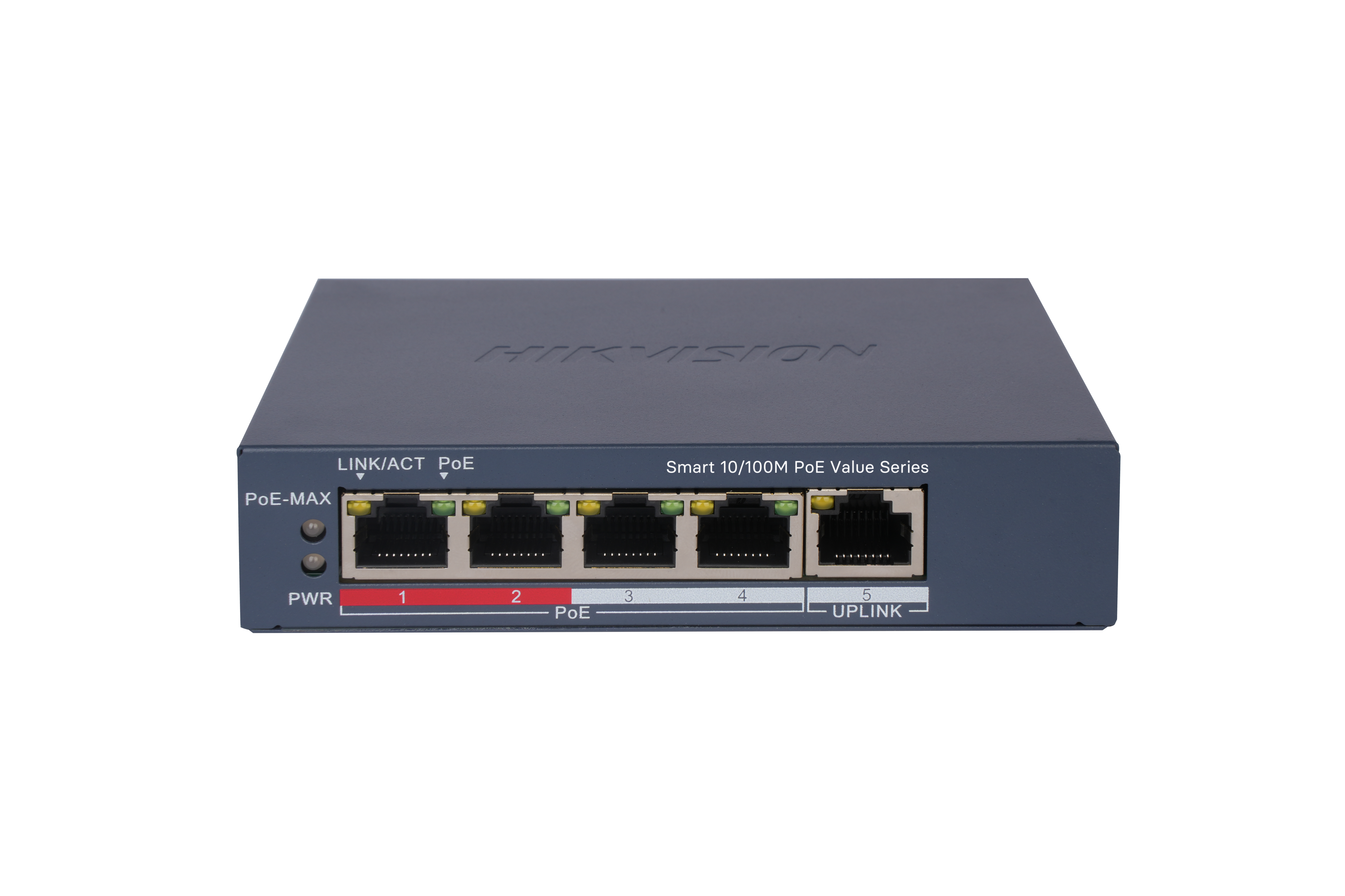 SWITCH 5 HIKVISION 4X POE S/GESTÃO METAL