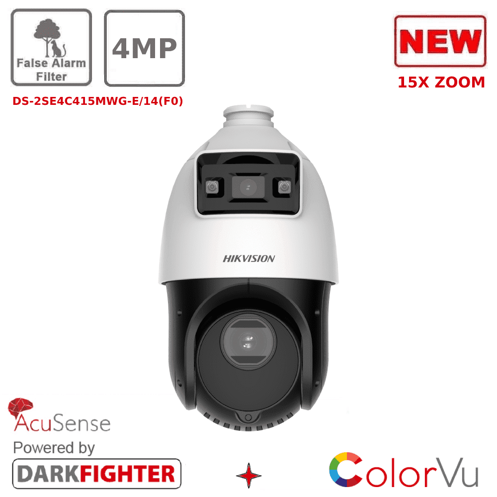 PTZ CAMARA IP HIKVISION DOME TANDEMVU 15X DARKFIGHTER 4MP SPEED DOME l DS-2SE4C415M WG-E/14