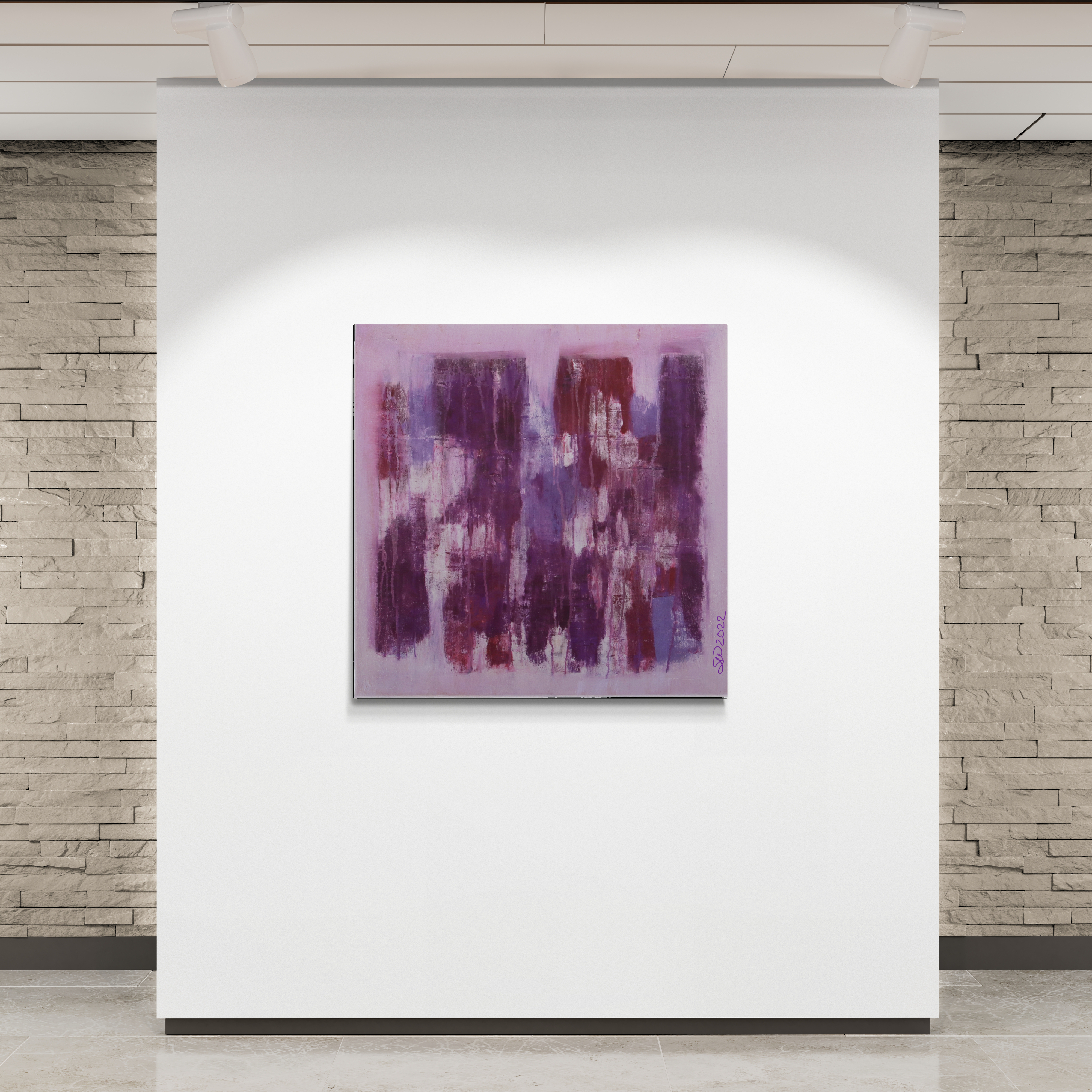 Amethyst Abstract Purple Painting