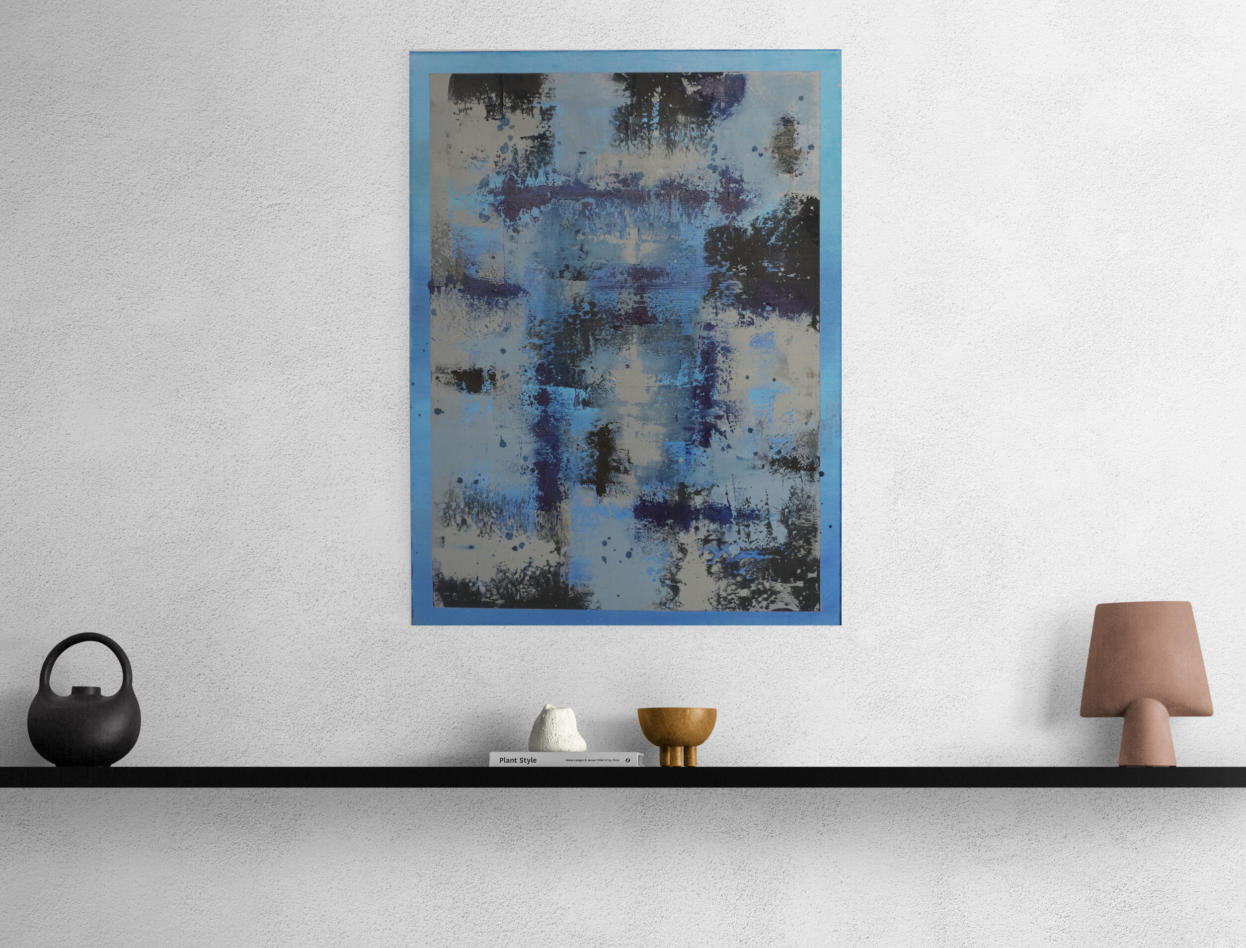 Abstract   41  Blue and Grey Painting