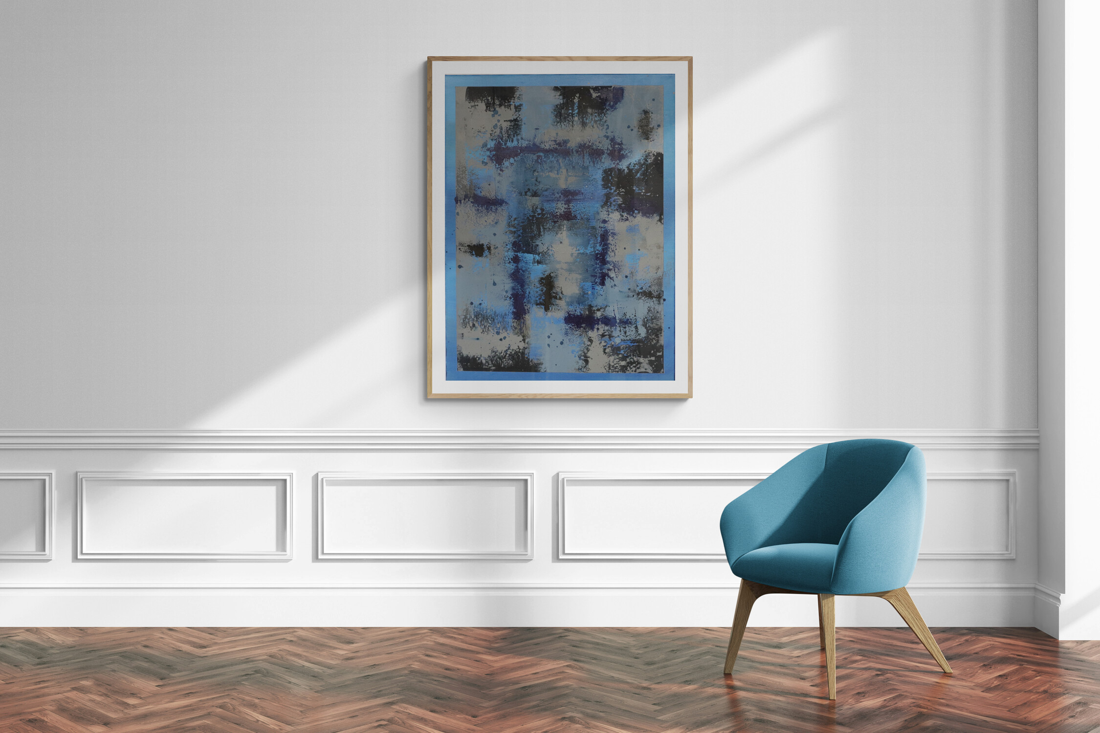 Abstract   41  Blue and Grey Painting