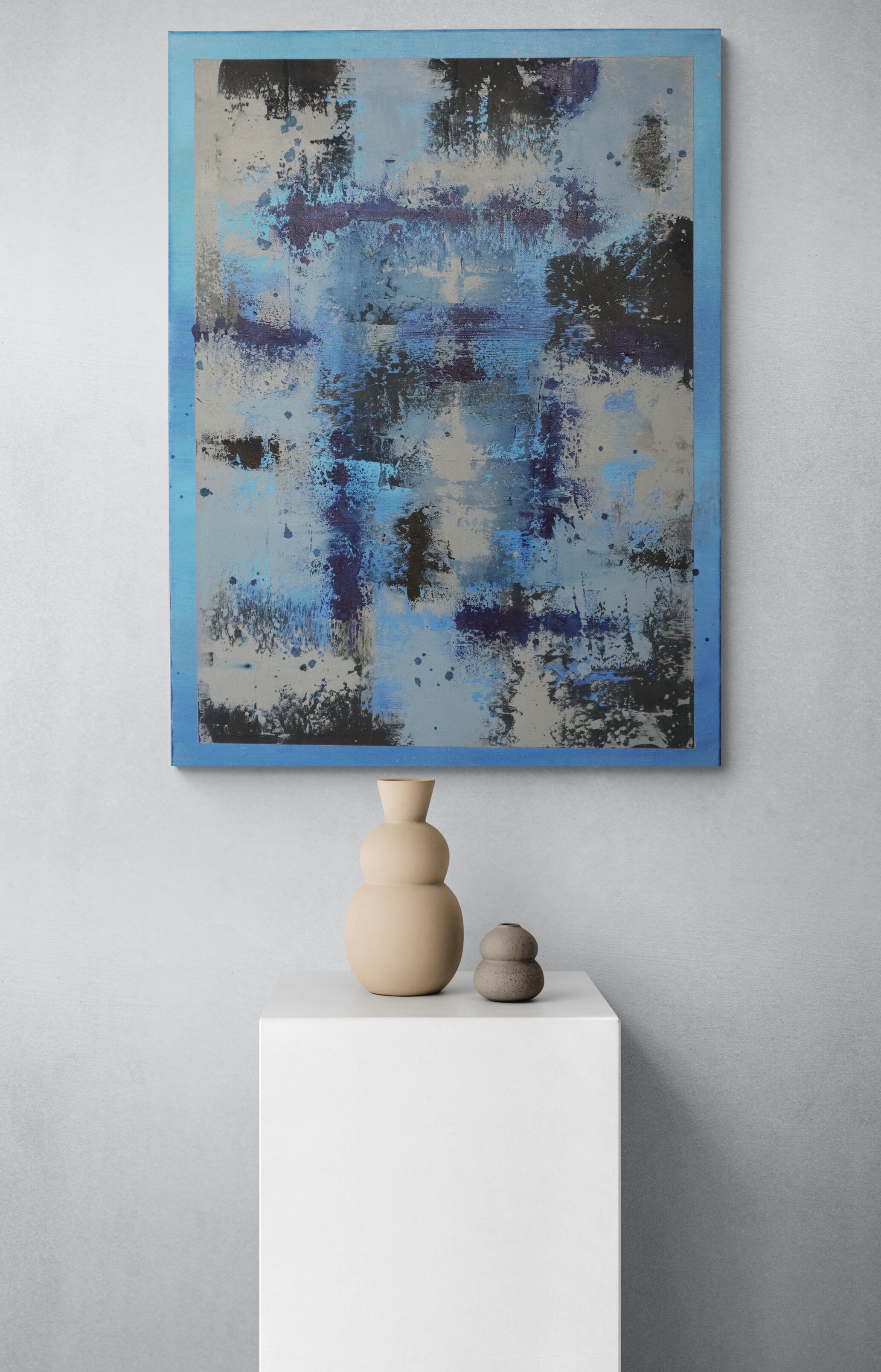 Abstract   41  Blue and Grey Painting