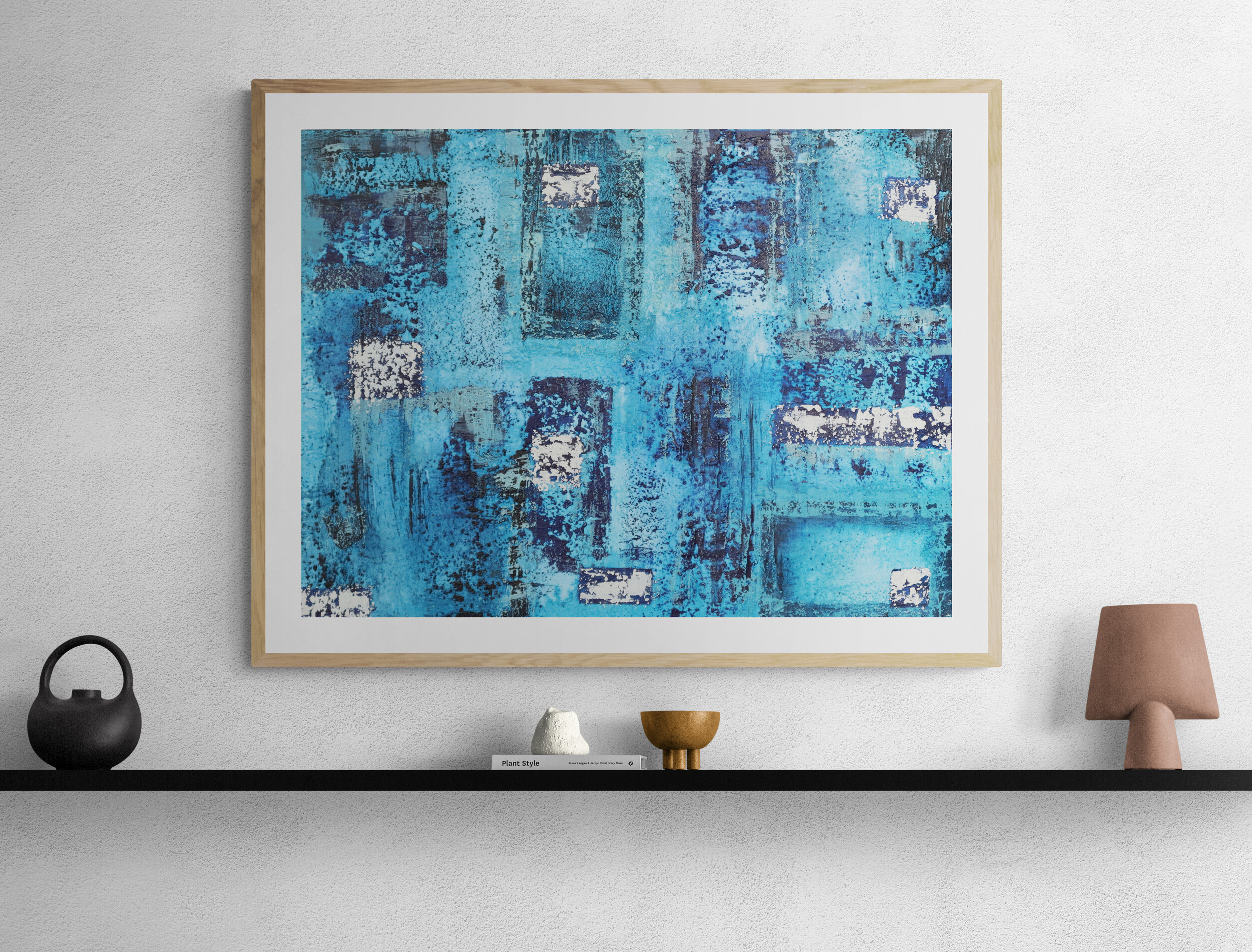 Abstract 40  Blue Art Painting