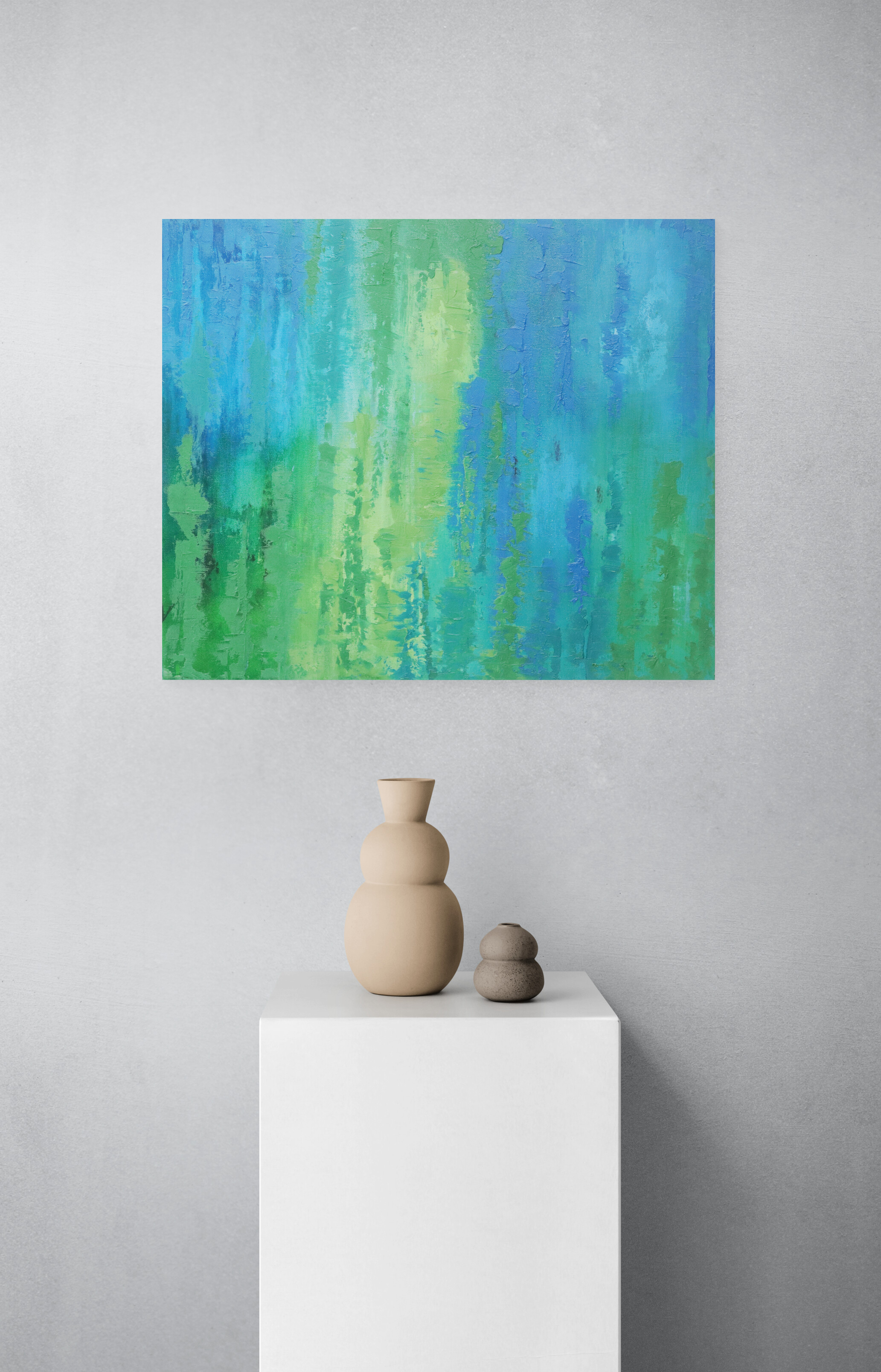 Cerulean Abstract Wall Art Painting