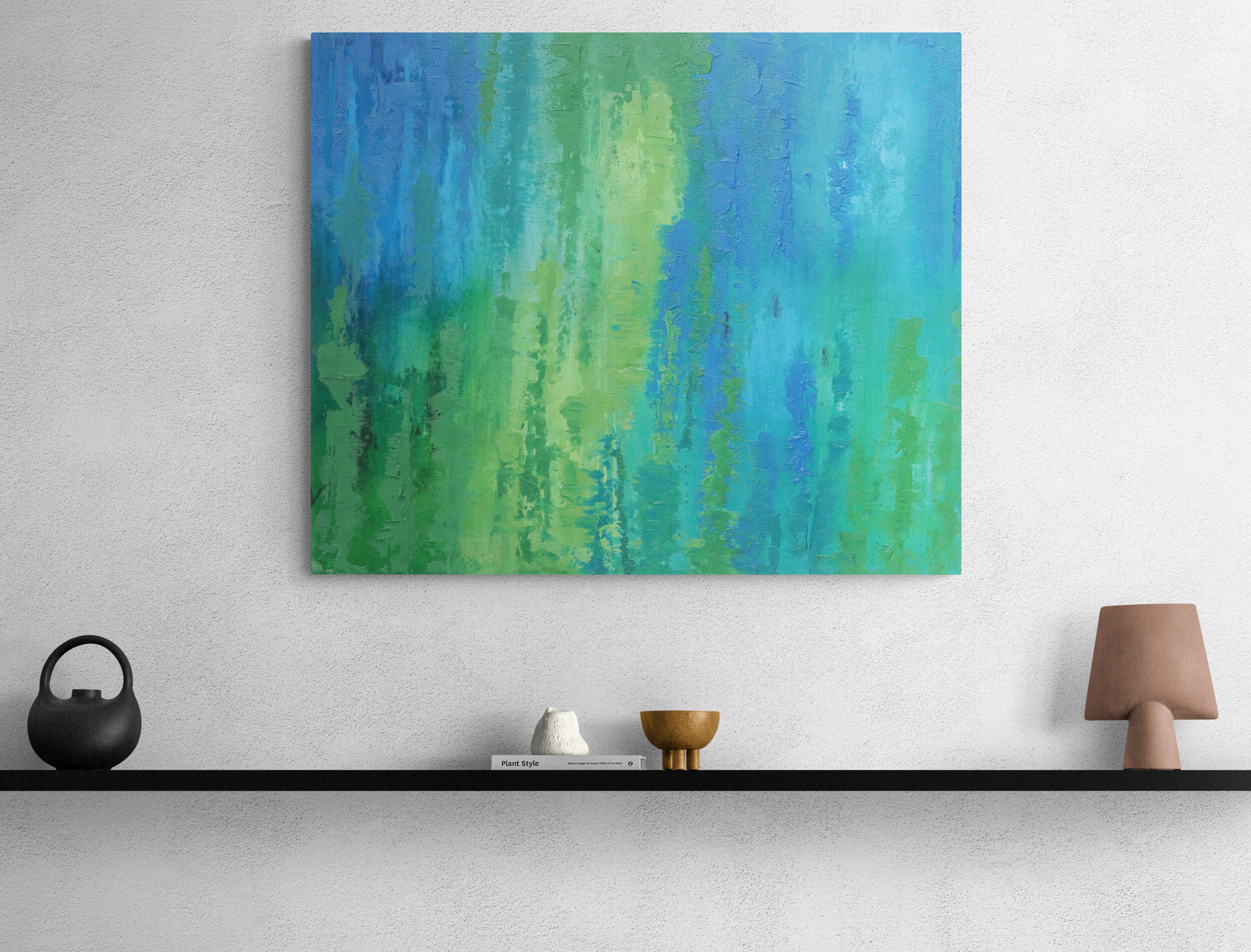 Cerulean Abstract Wall Art Painting