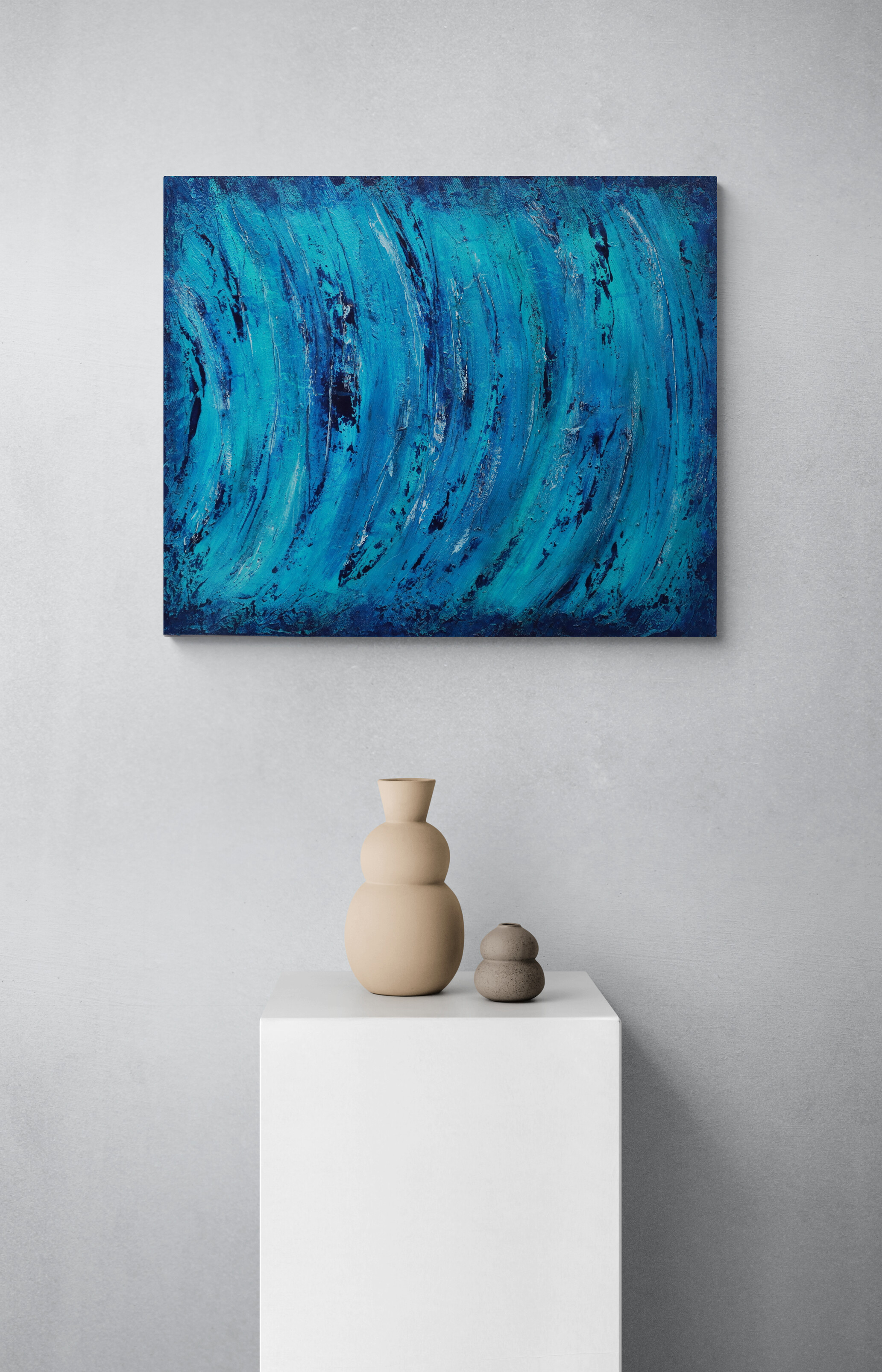 Tidal Abstract Blue Painting