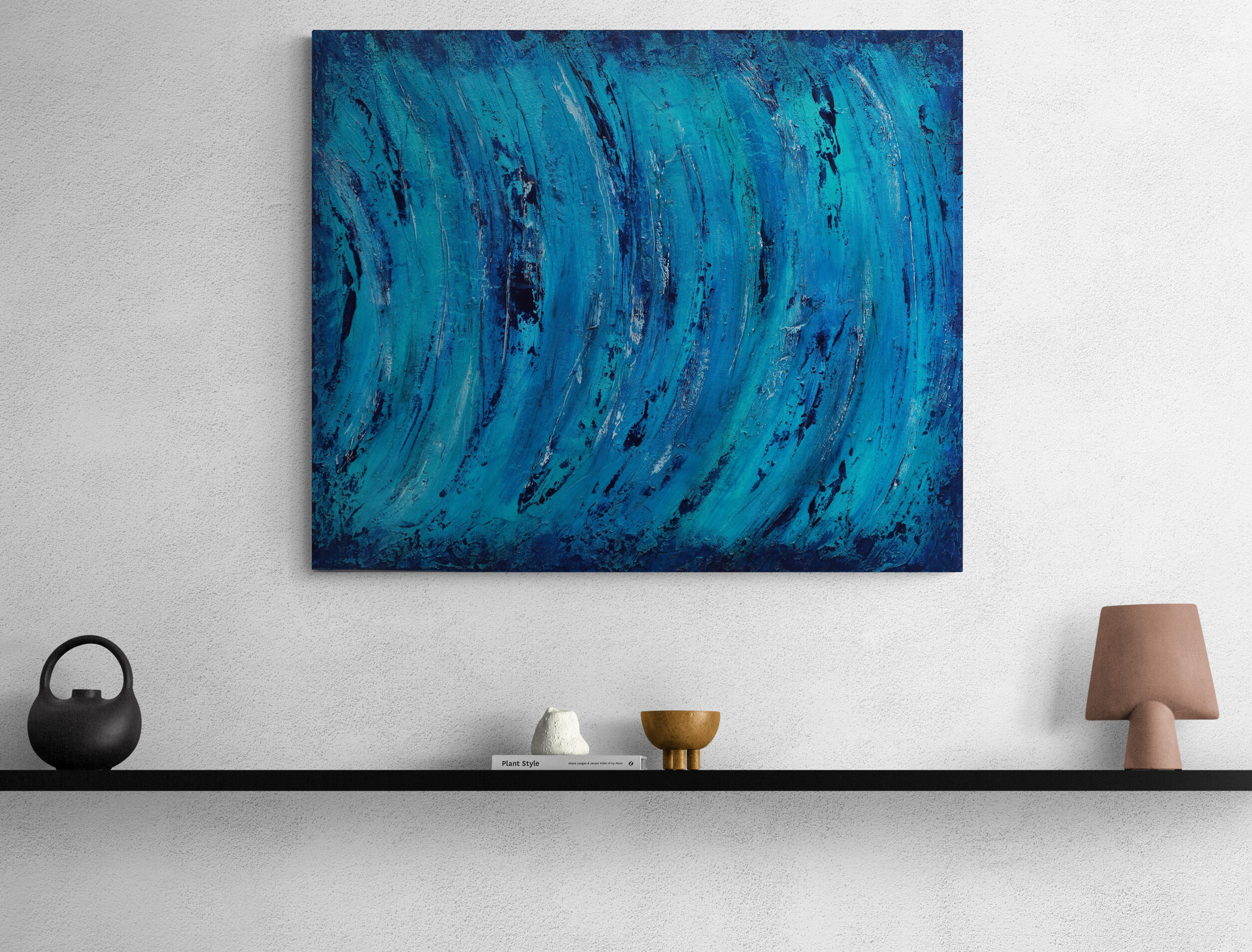 Tidal Abstract Blue Painting