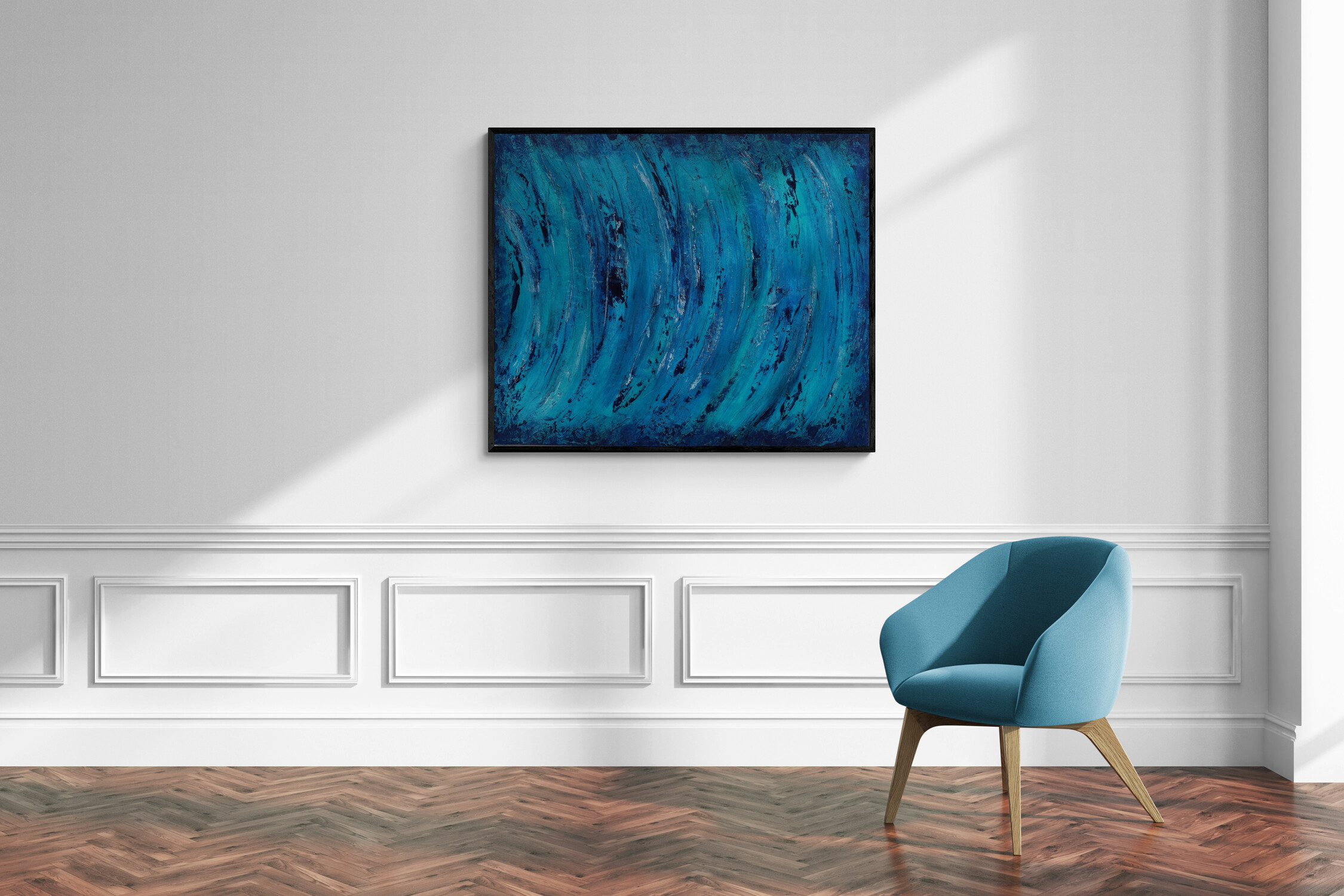 Tidal Abstract Blue Painting