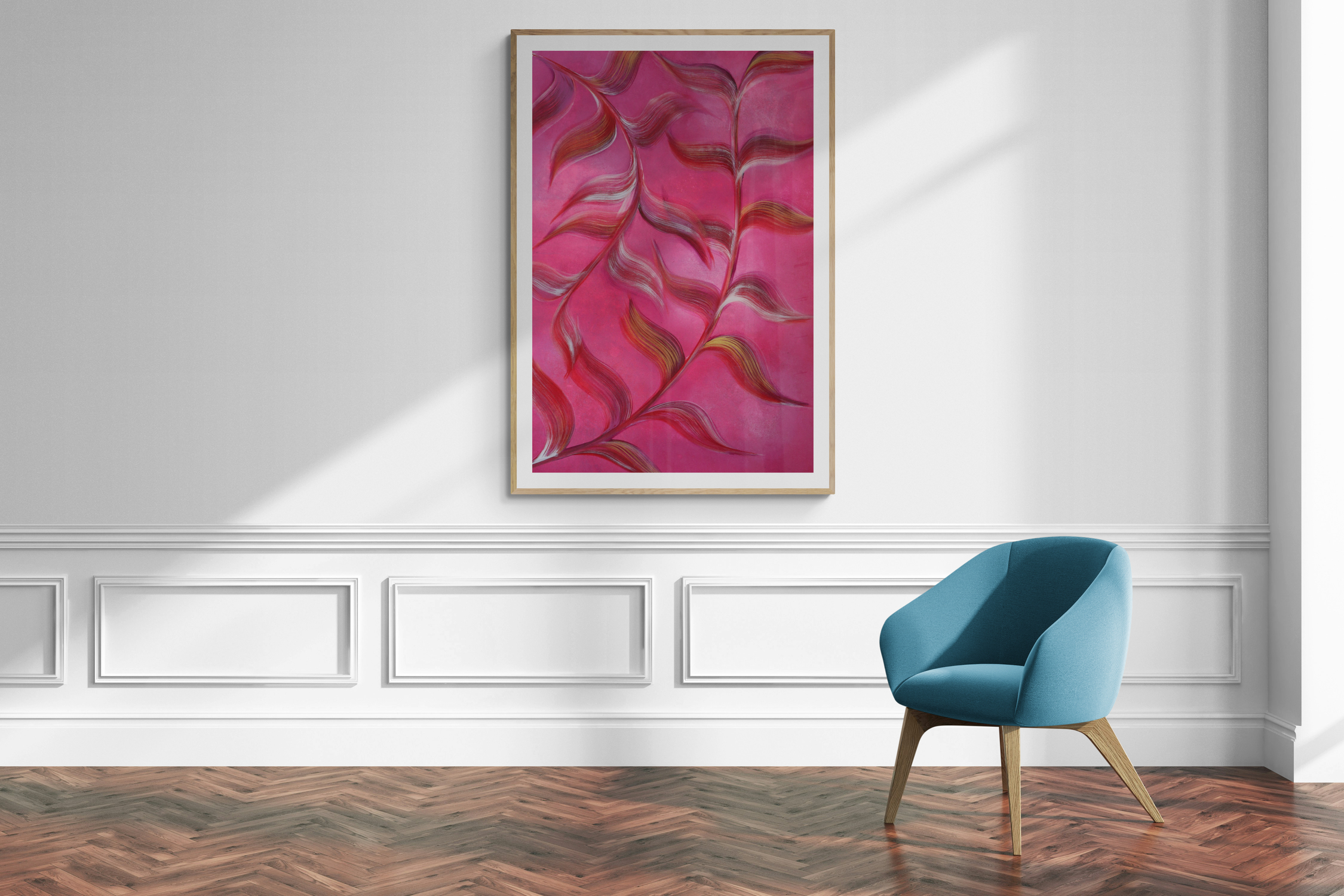 Abstract Pink Art Painting